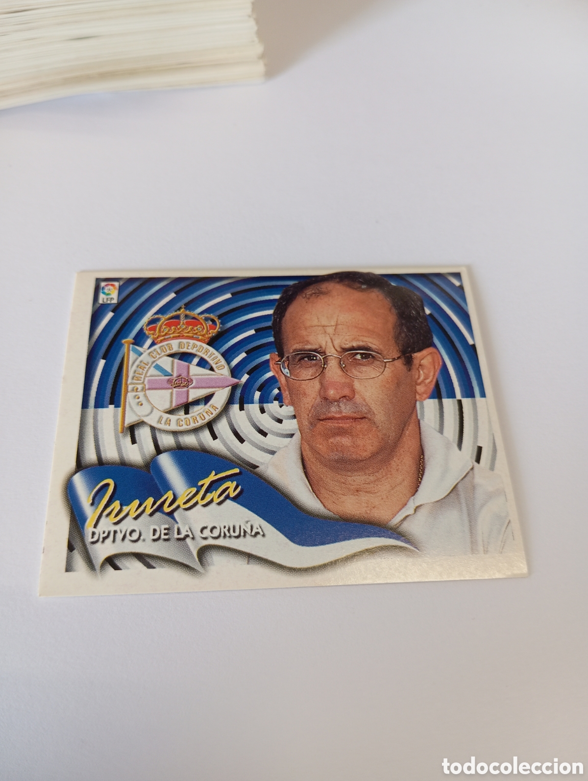 Cromos de F&uacute;tbol: ENTRENADOR JAVIER IRURETA Deportivo LIGA ESTE 2000 2001 PANINI 00 01 NUEVO SIN PEGAR