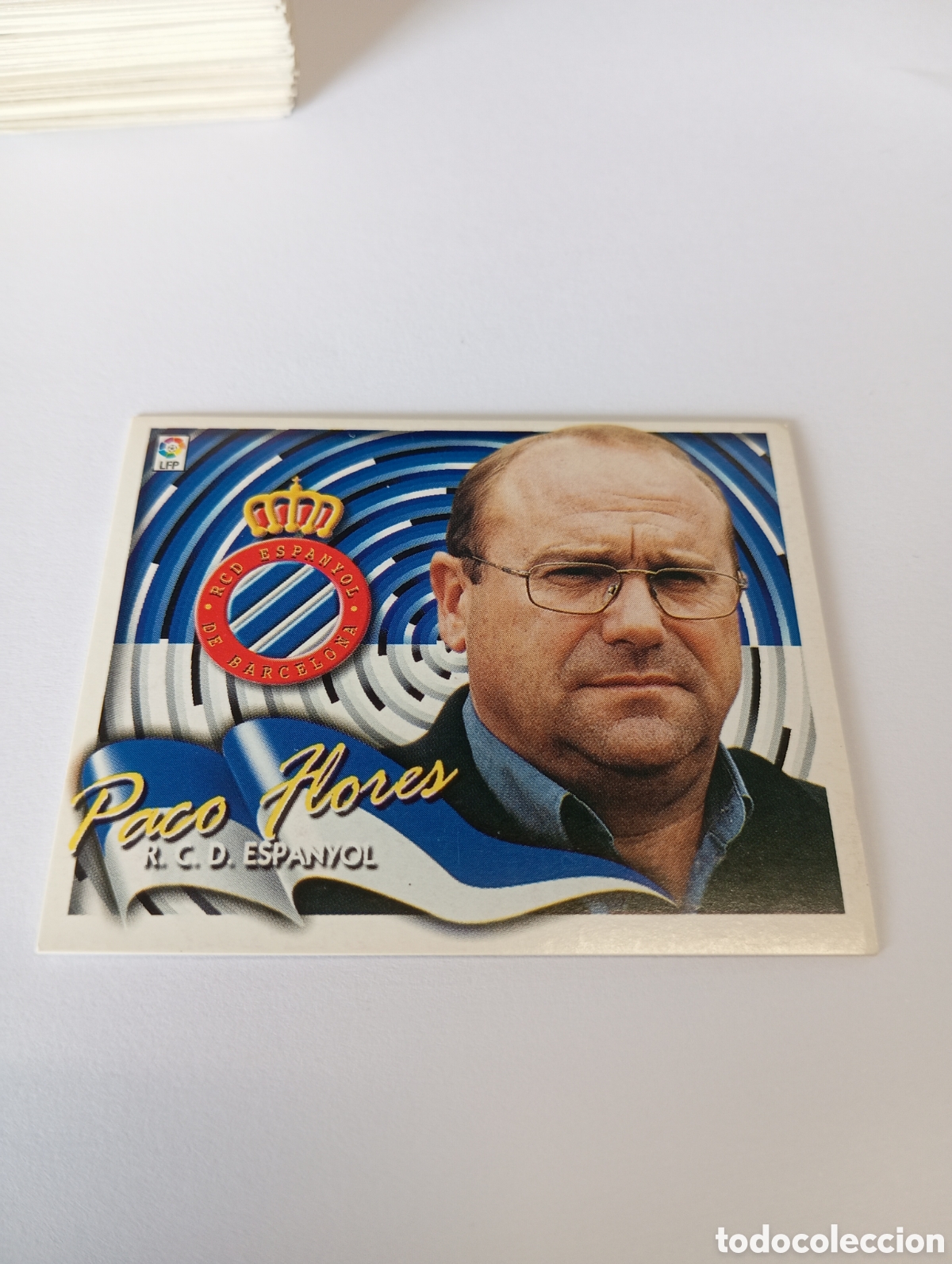 Cromos de F&uacute;tbol: ENTRENADOR PACO FLORES Espanyol Espa&ntilde;ol LIGA ESTE 2000 2001 PANINI 00 01 NUEVO SIN PEGAR