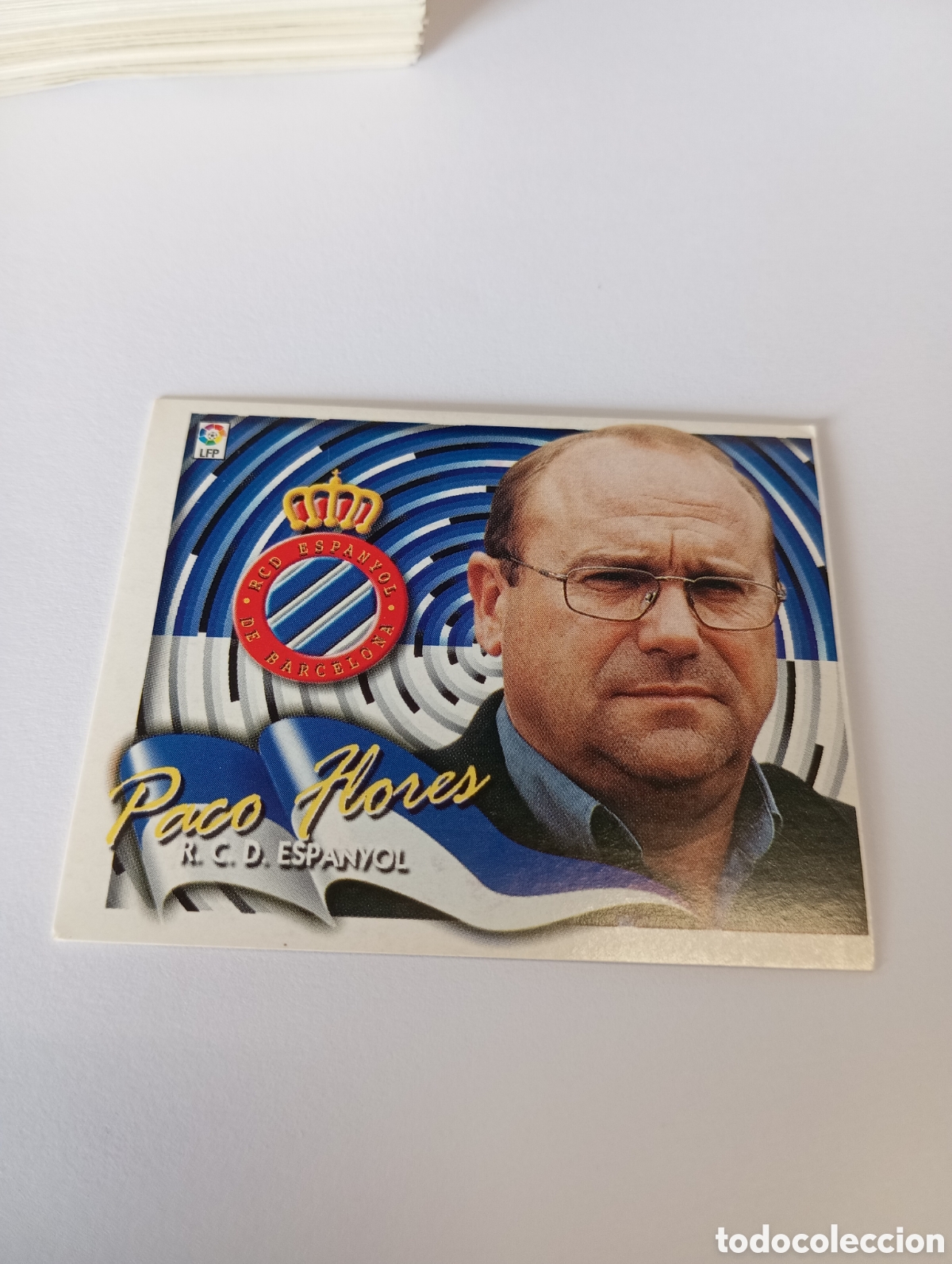 Cromos de F&uacute;tbol: ENTRENADOR PACO FLORES Espanyol Espa&ntilde;ol LIGA ESTE 2000 2001 PANINI 00 01 NUEVO SIN PEGAR
