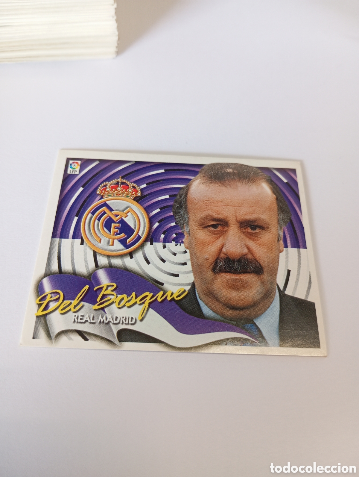 Cromos de F&uacute;tbol: ENTRENADOR VICENTE DEL BOSQUE Real Madrid LIGA ESTE 2000 2001 PANINI 00 01 NUEVO SIN PEGAR