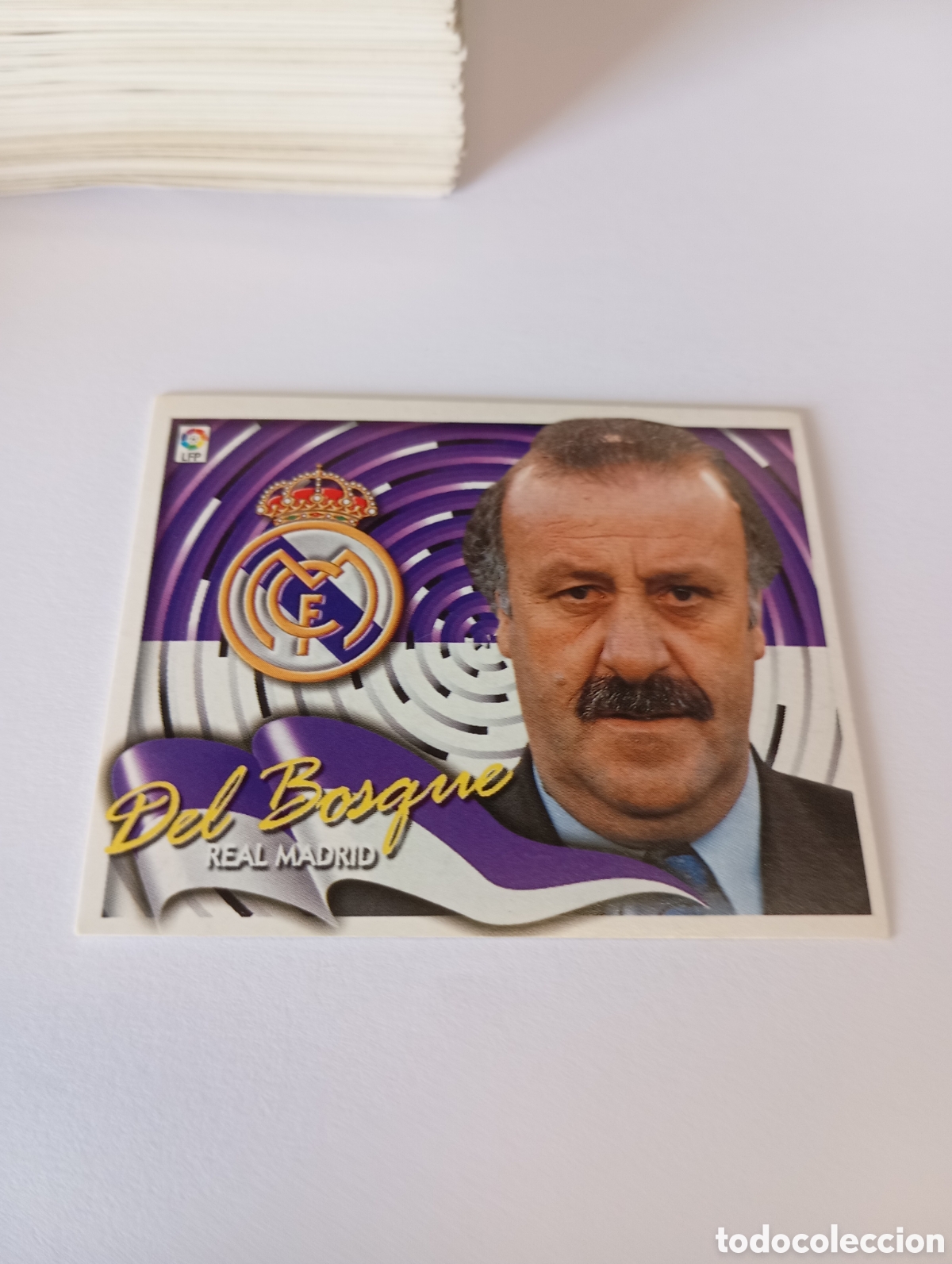 Cromos de F&uacute;tbol: ENTRENADOR VICENTE DEL BOSQUE Real Madrid LIGA ESTE 2000 2001 PANINI 00 01 NUEVO SIN PEGAR
