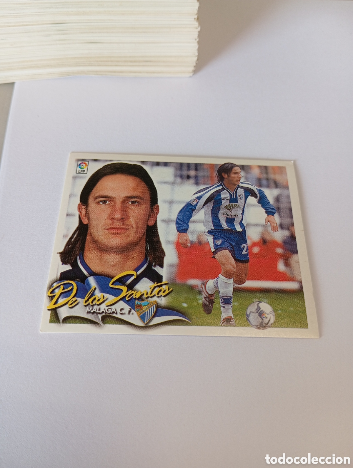 Cromos de F&uacute;tbol: DE LOS SANTOS M&aacute;laga LIGA ESTE 2000 2001 PANINI 00 01 NUEVO SIN PEGAR