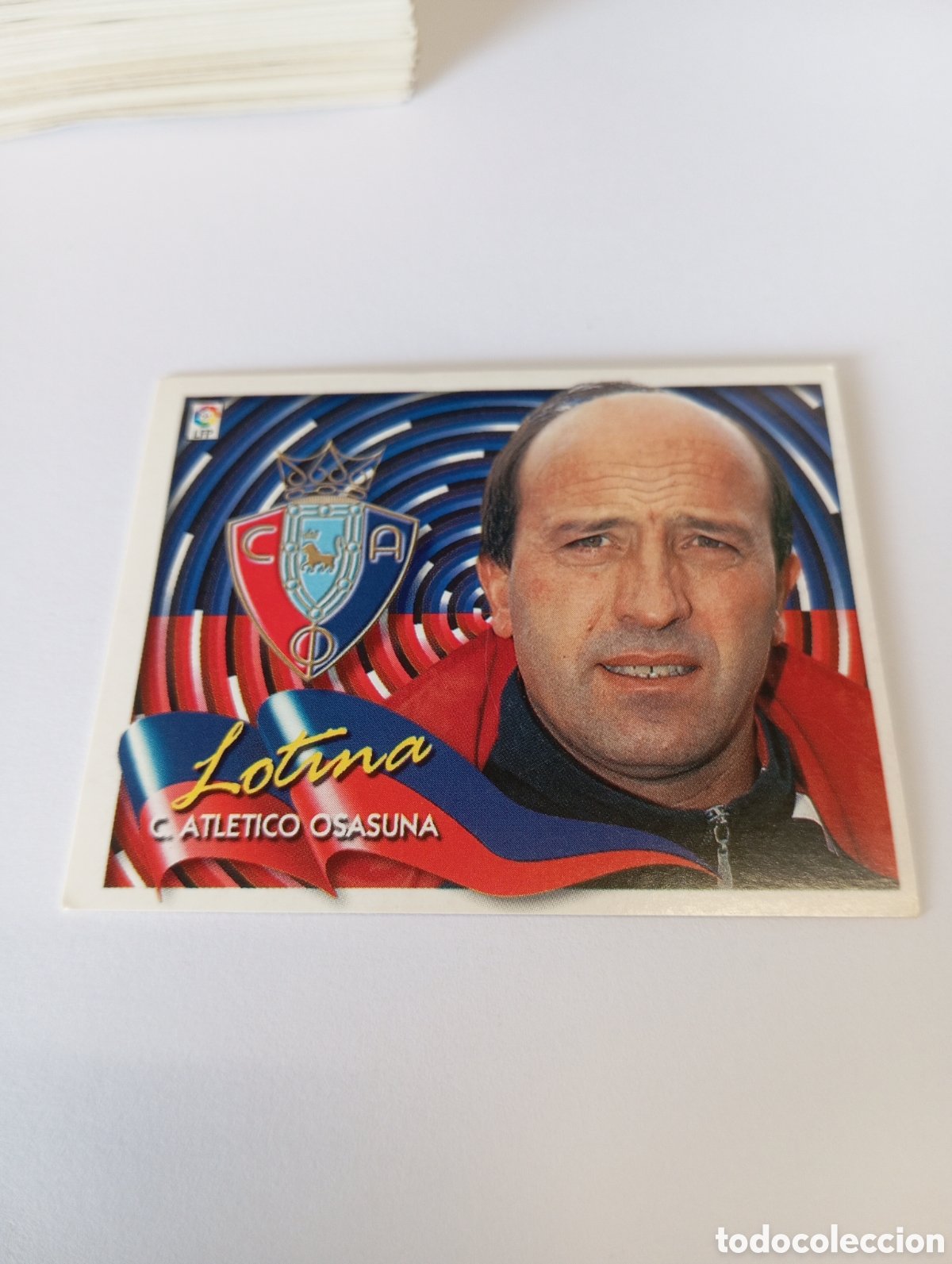 Cromos de F&uacute;tbol: ENTRENADOR LOTINA Osasuna LIGA ESTE 2000 2001 PANINI 00 01 NUEVO SIN PEGAR