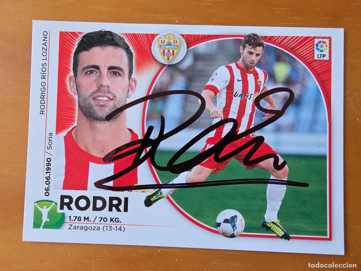 Cromos de Futebol: Cromo firmado de Rodri con aut&oacute;grafo, UD Almer&iacute;a