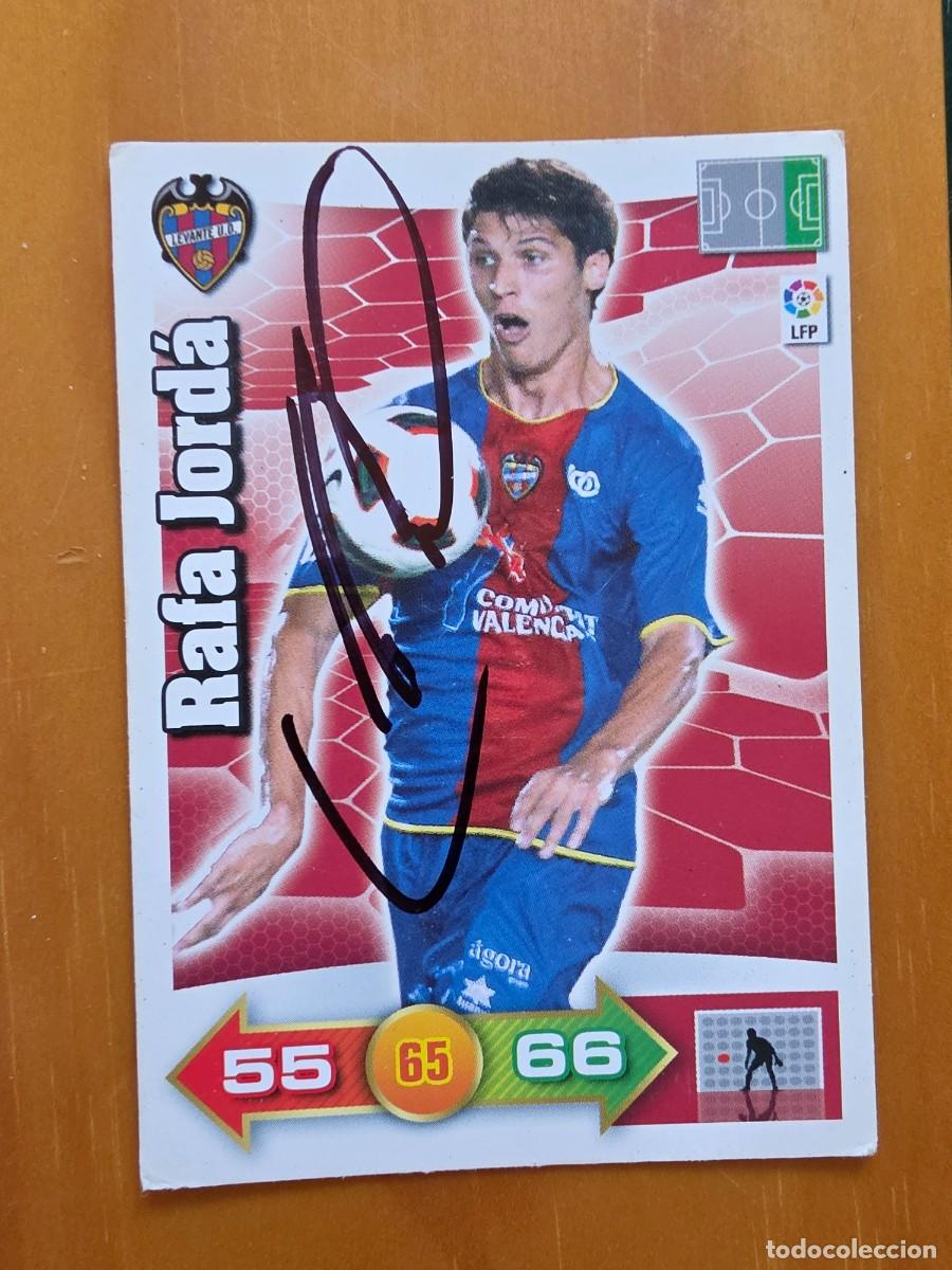 Cromos de F&uacute;tbol: Cromo firmado de Rafa Jord&aacute; con aut&oacute;grafo, Levante UD
