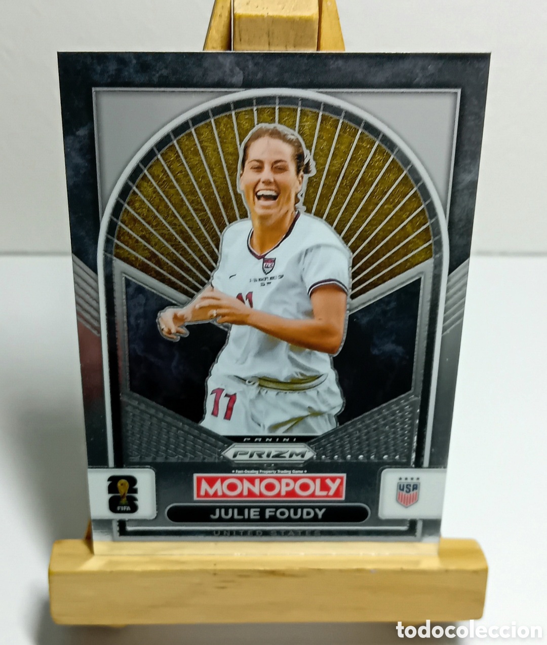 Cromos de F&uacute;tbol: JULIE FOUDY 2026 USA MONOPOLY PRIZM PANINI.