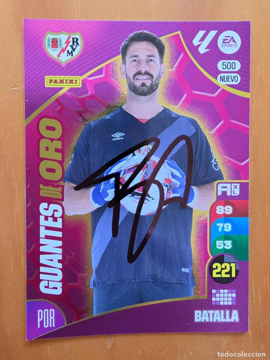 Cromos de F&uacute;tbol: Cromo firmado de Augusto Batalla con aut&oacute;grafo, Rayo Vallecano