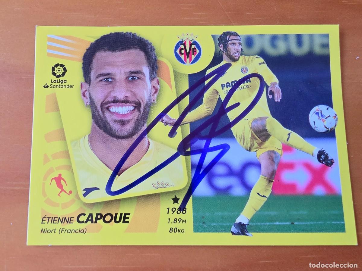 Cromos de F&uacute;tbol: Cromo firmado de Capoue con aut&oacute;grafo, Villarreal CF