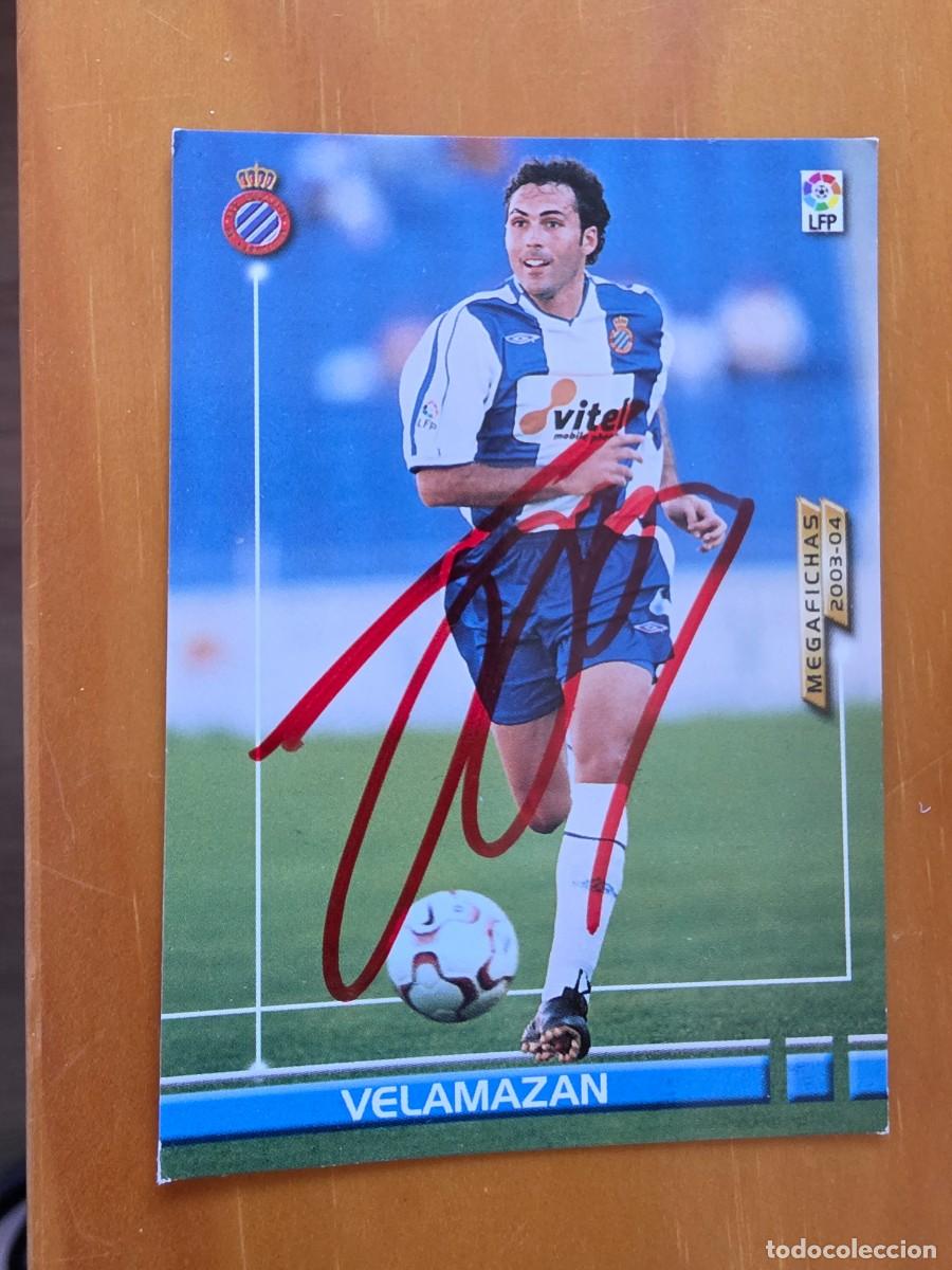 Cartes &agrave; collectionner de Football: Cromo firmado de Toni Velamaz&aacute;n con aut&oacute;grafo, RCD Espanyol