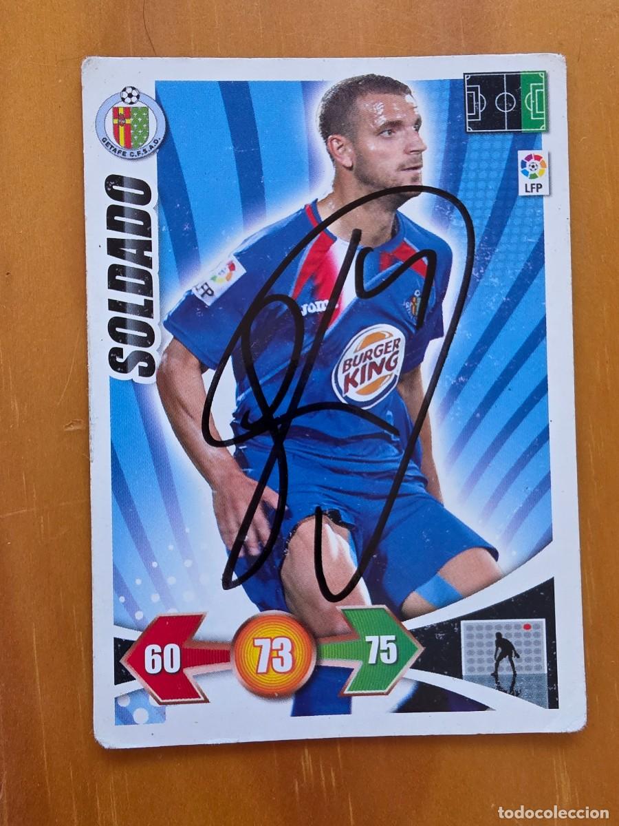 Figurine di Calcio: Cromo firmado de Roberto Soldado con aut&oacute;grafo, Getafe CF
