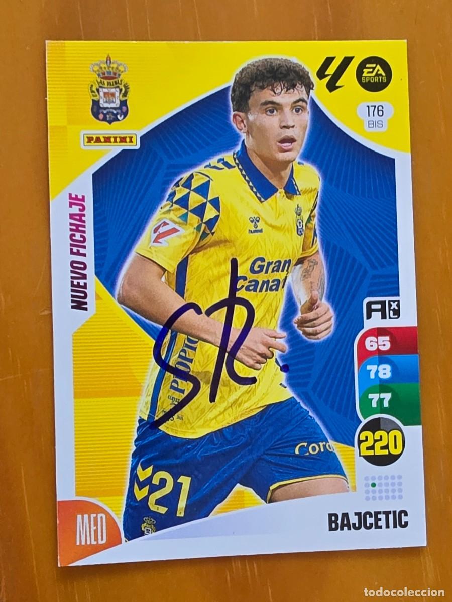 Football Stickers: Cromo firmado de Bajcetic con aut&oacute;grafo, UD Las Palmas
