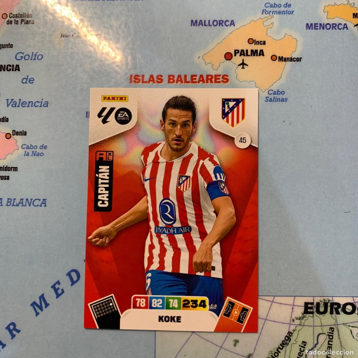 Cromos de F&uacute;tbol: Koke n&uacute;mero 45 del Atl&eacute;tico de Madrid cromo adrenalyn XL 25-26 2025-2026