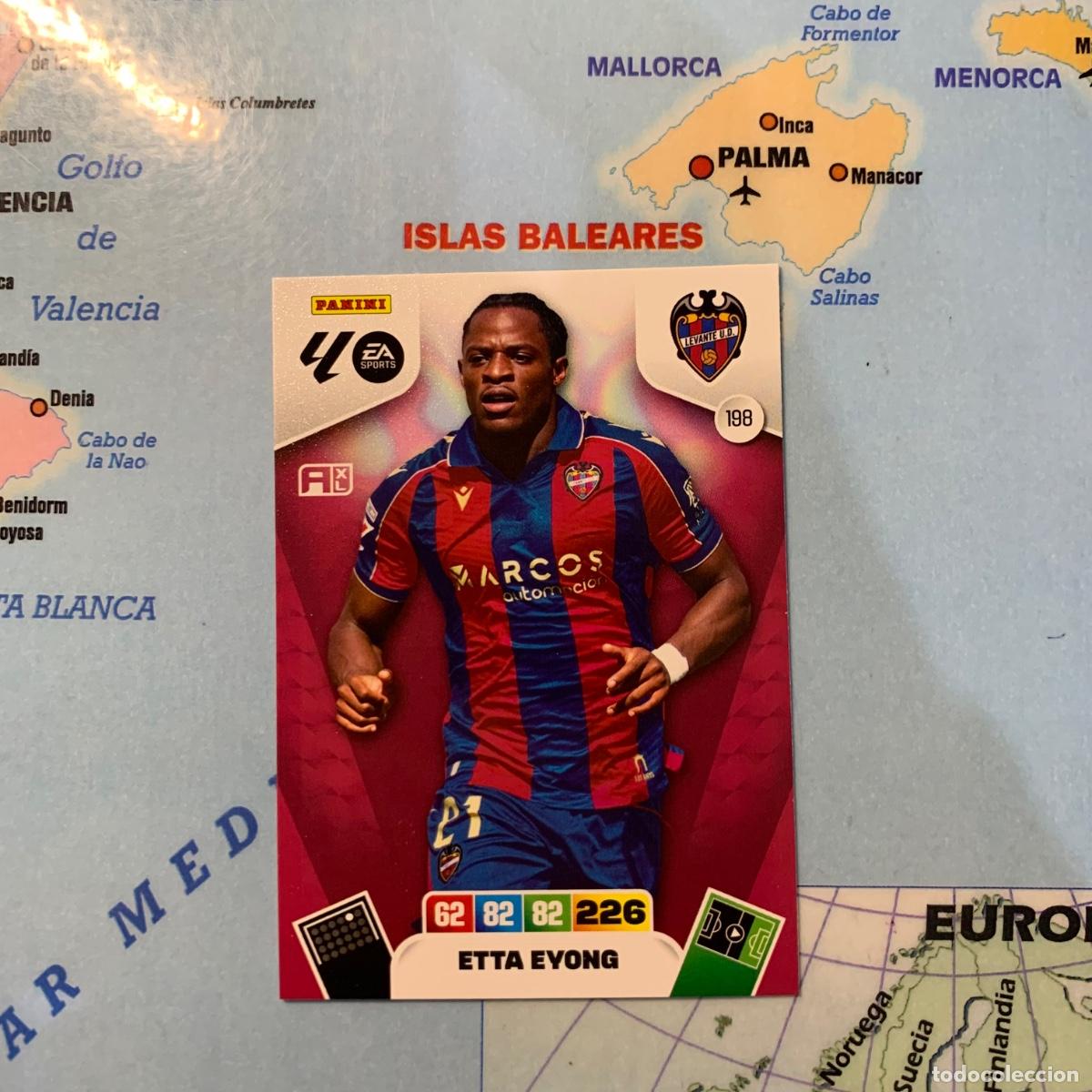 Cromos de F&uacute;tbol: Etta Eyong n&uacute;mero 198 del Levante cromo adrenalyn XL 25-26 2025-2026