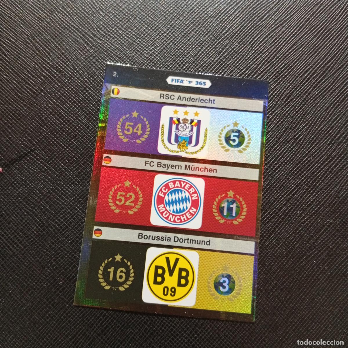Cromos de F&uacute;tbol: 2 ESCUDEO ANDERLECHT BAYER BORUSSIA ADRENALYN 2015 2016 FIFA 365 CROMO FUTBOL 15 16 - A134 PG2