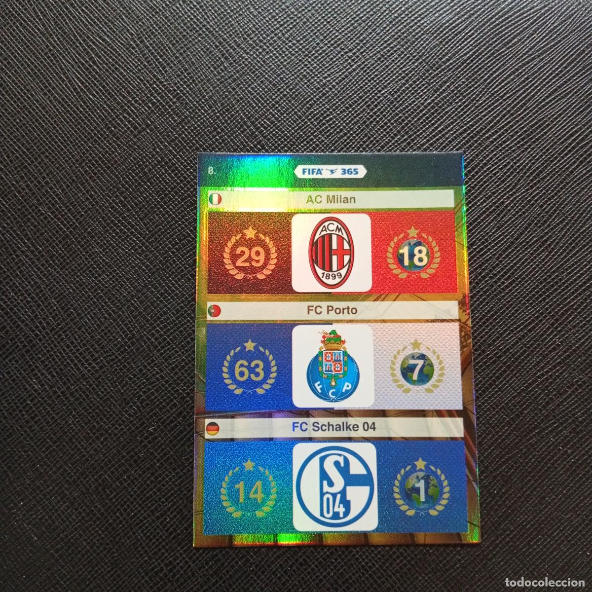 Cromos de F&uacute;tbol: 8 MILAN OPORTO SCHALKE 04 ESCUDO ADRENALYN 2015 2016 FIFA 365 CROMO FUTBOL 15 16 - A134 PG3