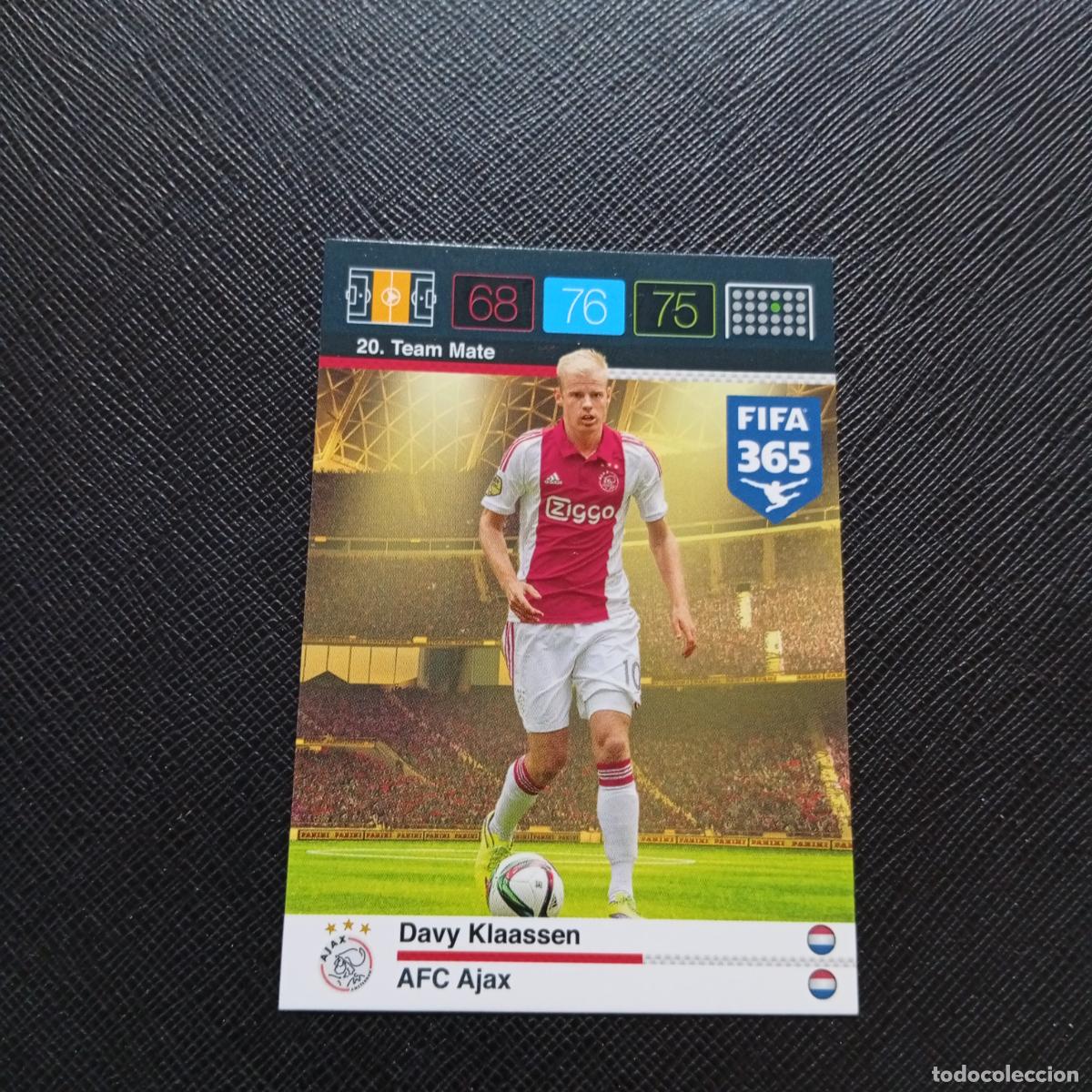 Cromos de F&uacute;tbol: 20 DAVY KLAASSEN AJAX ADRENALYN 2015 2016 FIFA 365 CROMO FUTBOL 15 16 - A134 PG14