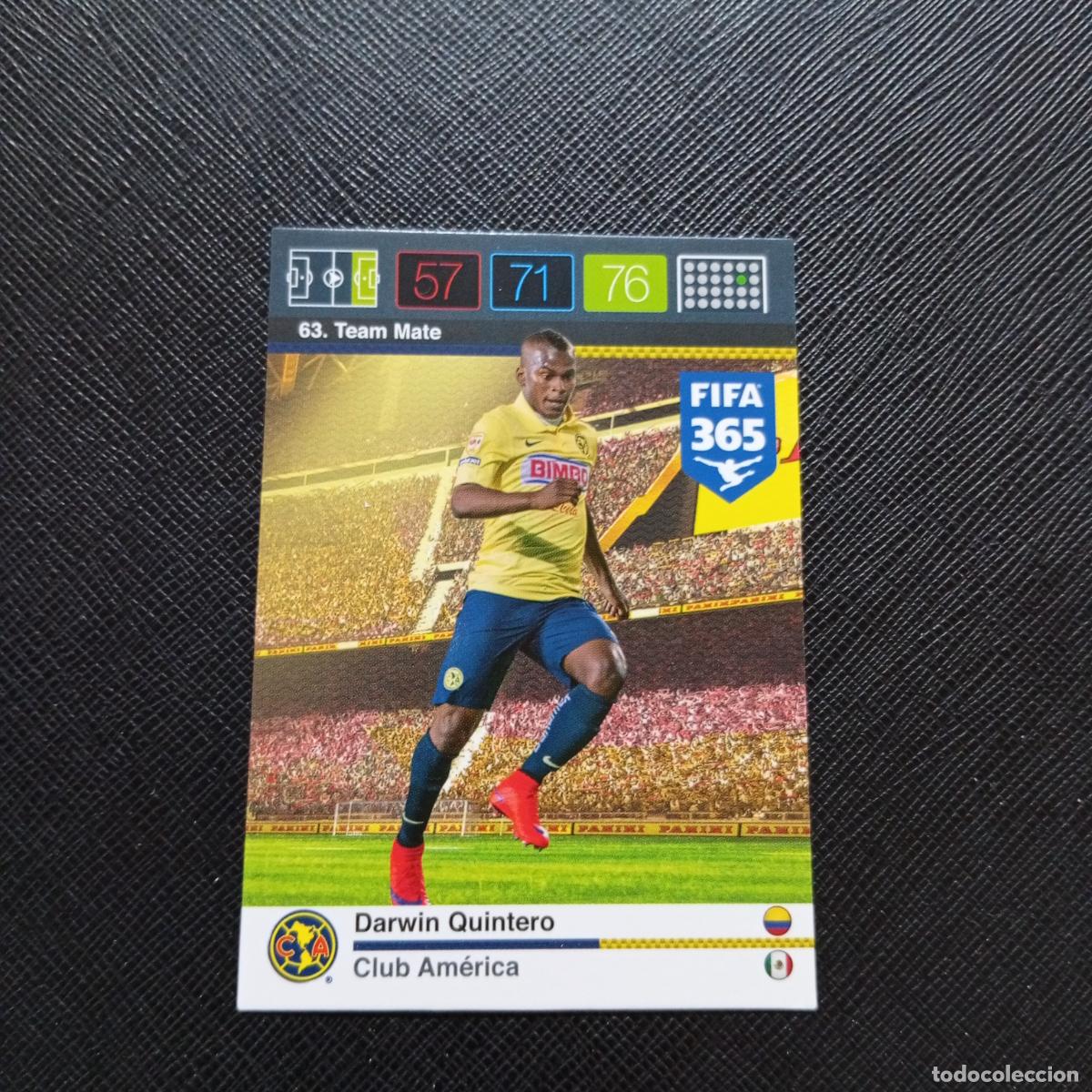 Cromos de F&uacute;tbol: 63 DARWIN QUINTERO CLUB AMERICA ADRENALYN 2015 2016 FIFA 365 CROMO FUTBOL 15 16 - A134 PG44