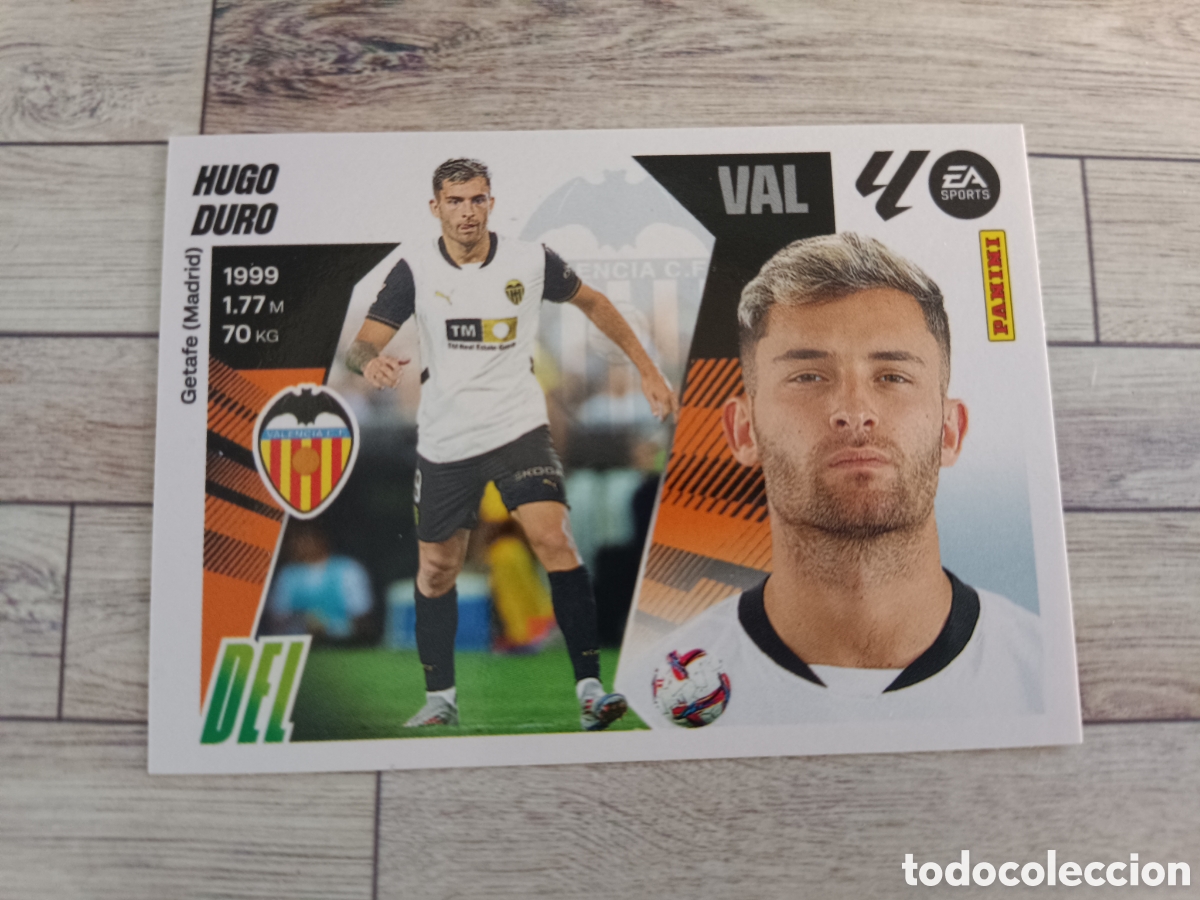 Cromos de F&uacute;tbol: 19 HUGO DURO VALENCIA LIGA ESTE 2025 2026 PANINI 25 26 SIN PEGAR