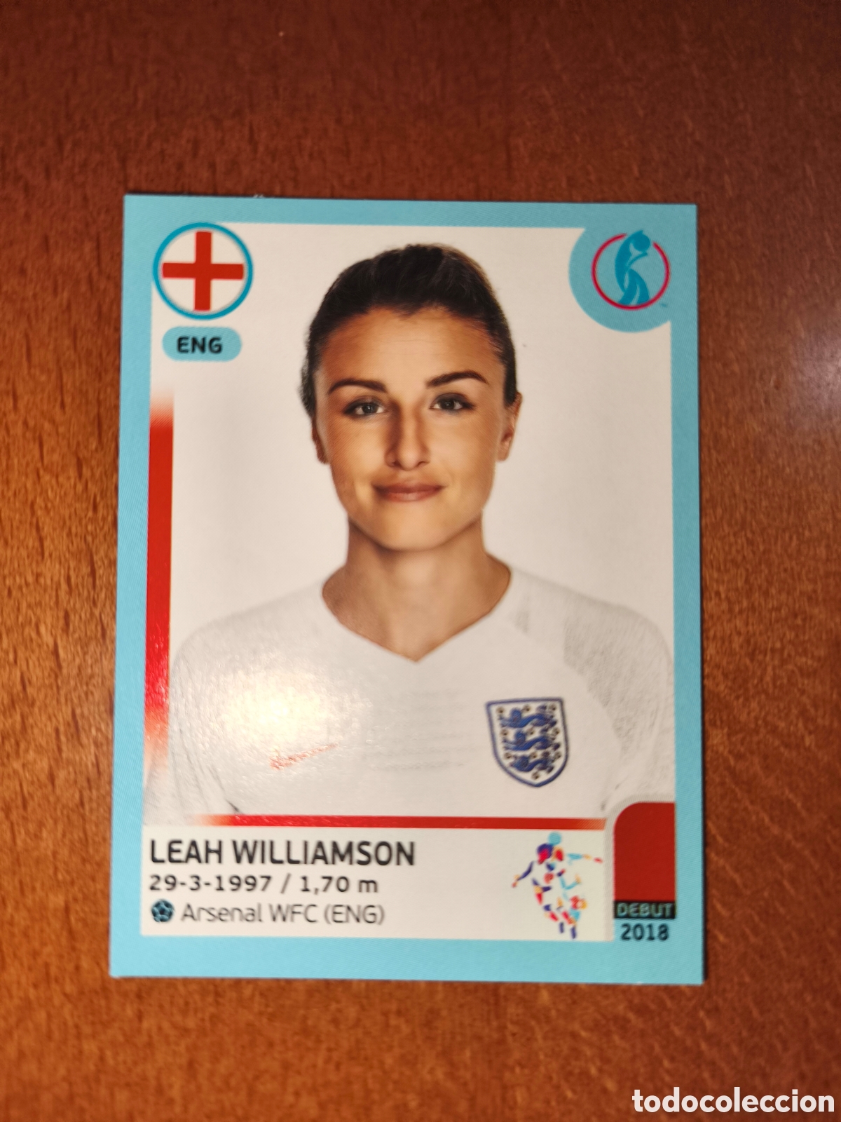 Cromos de F&uacute;tbol: Leah Williamson n&deg;35 Uefa Women's Euro 2022 Inglaterra