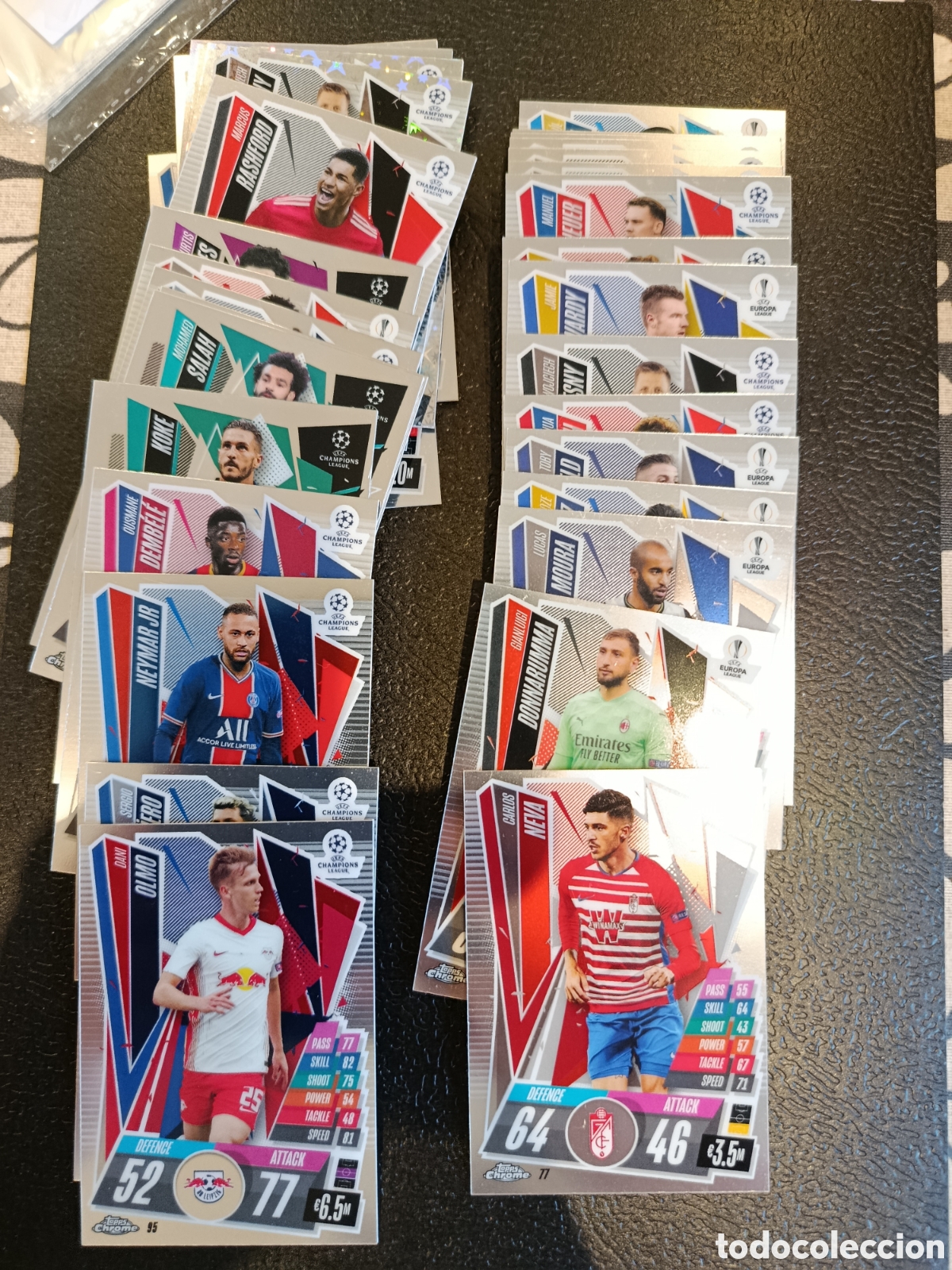 Cromos de F&uacute;tbol: Lote 30 cromos TOPPS MATCH ATTAX UEFA CHAMPIONS EURO 20/21