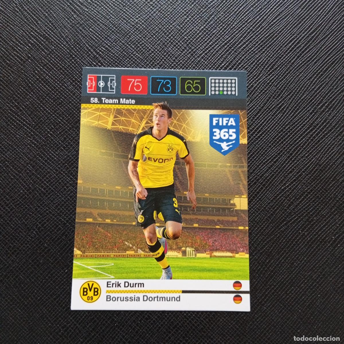 Cromos de F&uacute;tbol: 58 ERIK DURM BORUSSIA DORTMUND ADRENALYN 2015 2016 FIFA 365 CROMO FUTBOL 15 16 - A134 PG48
