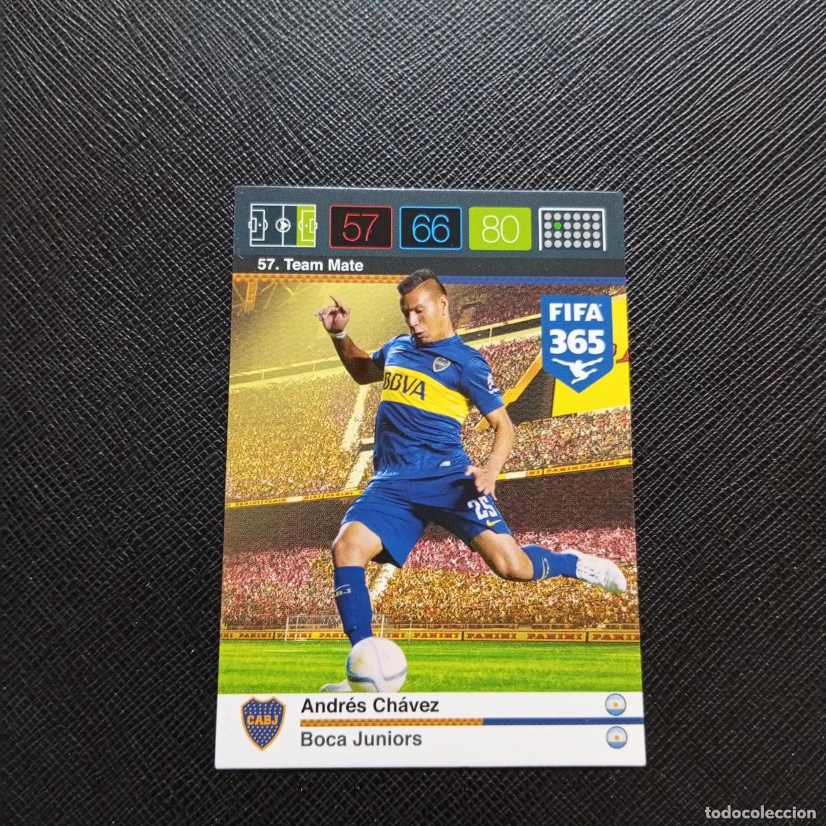 Cromos de F&uacute;tbol: 57 ANDRES CHAVEZ BOCA JUNIORS ADRENALYN 2015 2016 FIFA 365 CROMO FUTBOL 15 16 - A134 PG48