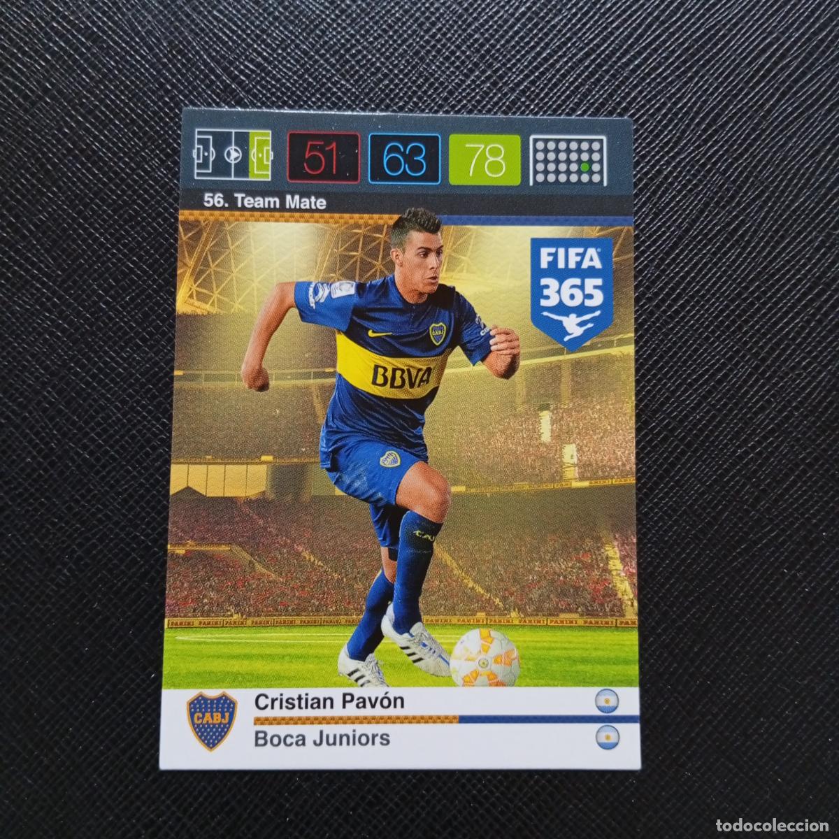 Cromos de F&uacute;tbol: 56 CRISTIAN PAVON BOCA JUNIORS ADRENALYN 2015 2016 FIFA 365 CROMO FUTBOL 15 16 - A134 PG52