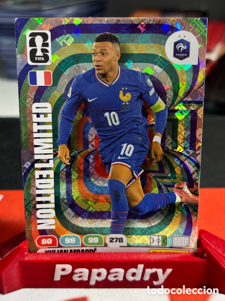 Cromos de F&uacute;tbol: Panini Kylian Mbapp&eacute; Fifa World Cup 2026 Adrenalyn XL Limited Edition France