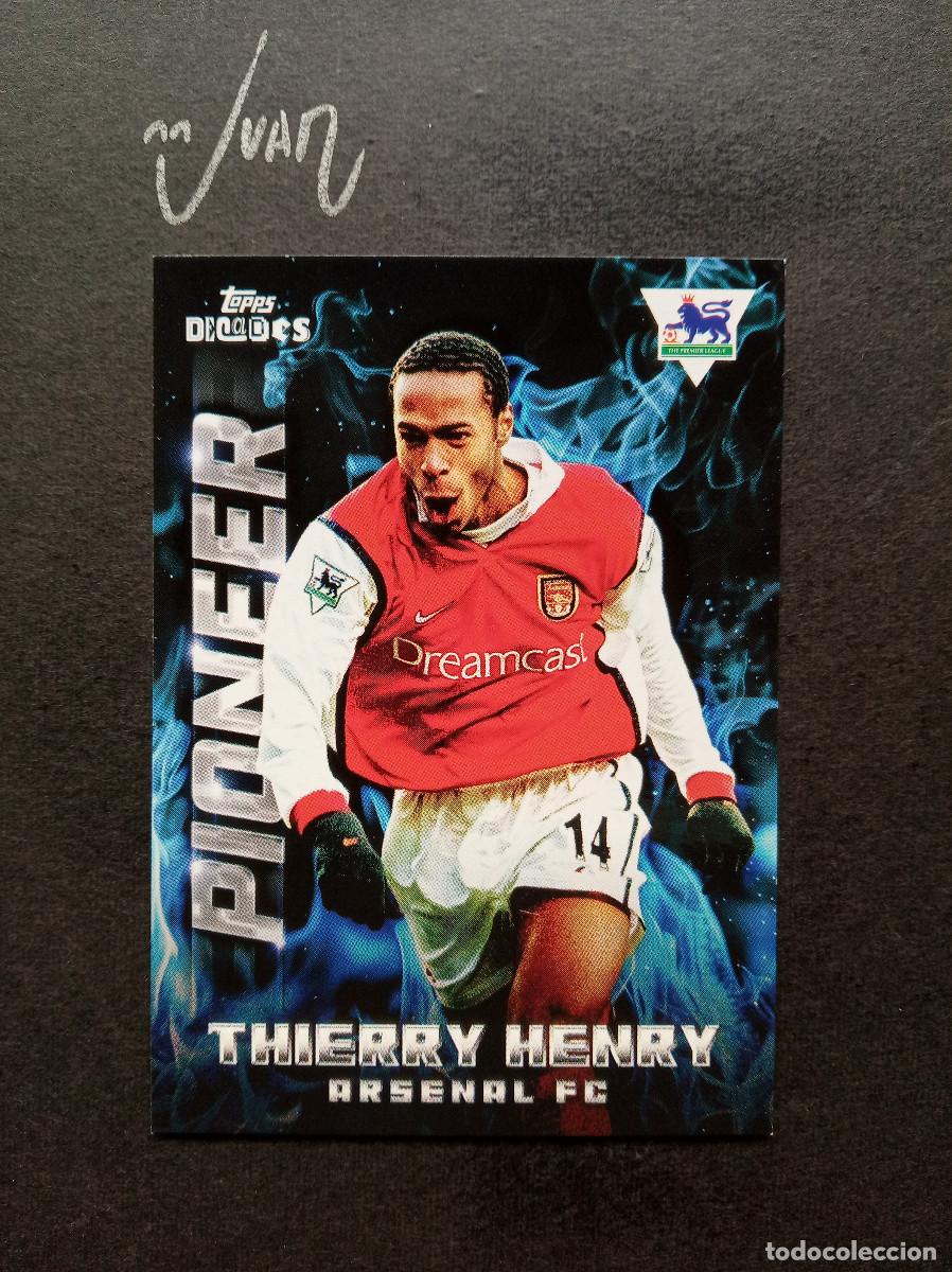 Cromos de Futebol: PIONEER THIERRY HENRY ARSENAL FRANCIA ⚽ TOPPS &reg; DECADES 1990's PREMIER LEAGUE 2025 25 NUEVO