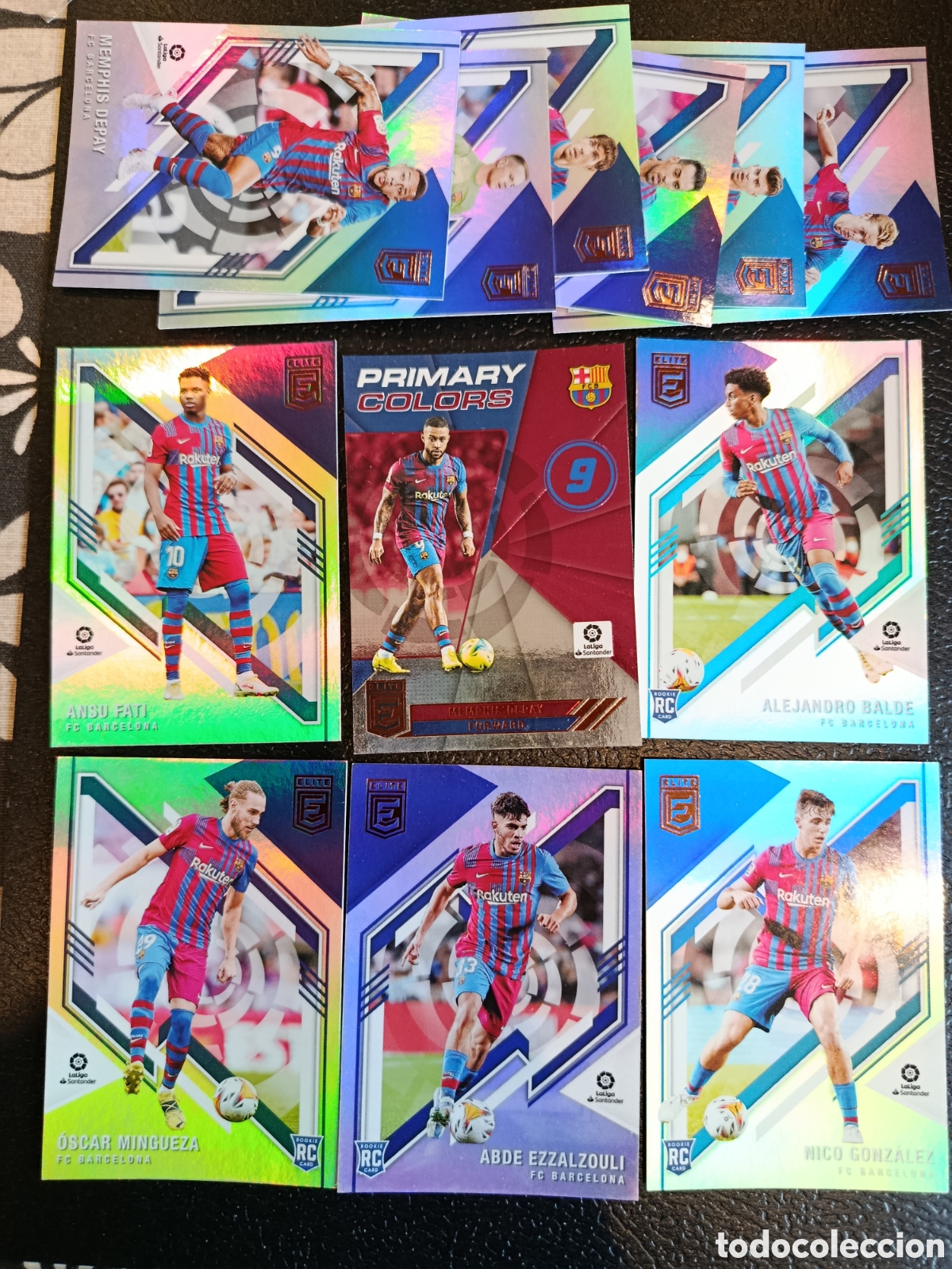 Cromos de F&uacute;tbol: FC BARCELONA LOTE 12 CROMOS CON ROOKIES PANINI DONRUSS 21 22