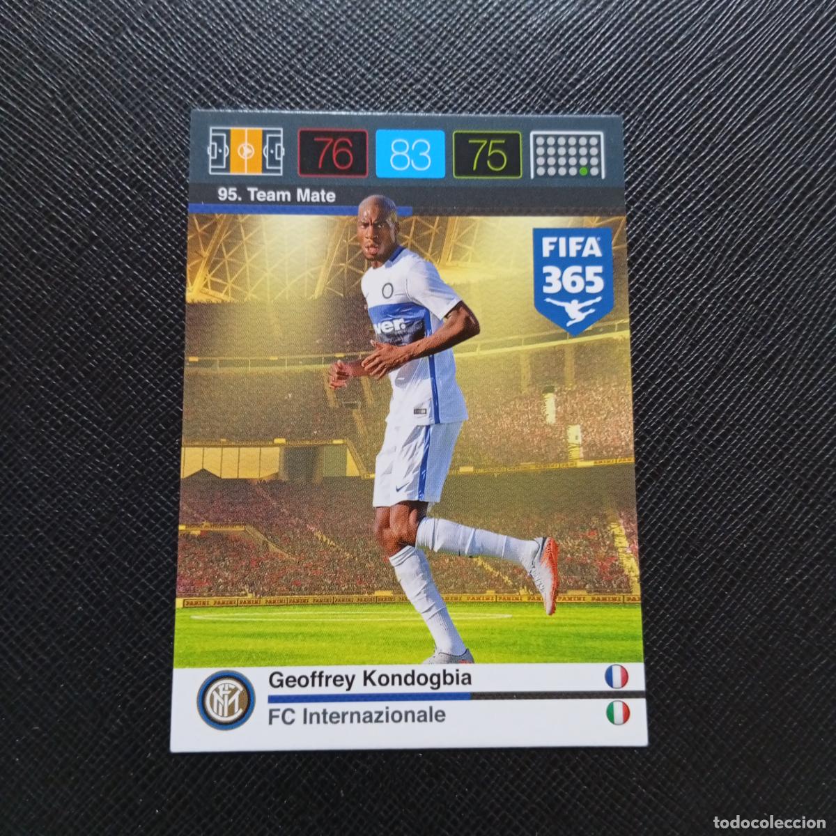 Cromos de F&uacute;tbol: 95 KONDOGBIA INTER MILAN ADRENALYN 2015 2016 FIFA 365 CROMO FUTBOL 15 16 - A91 PG19