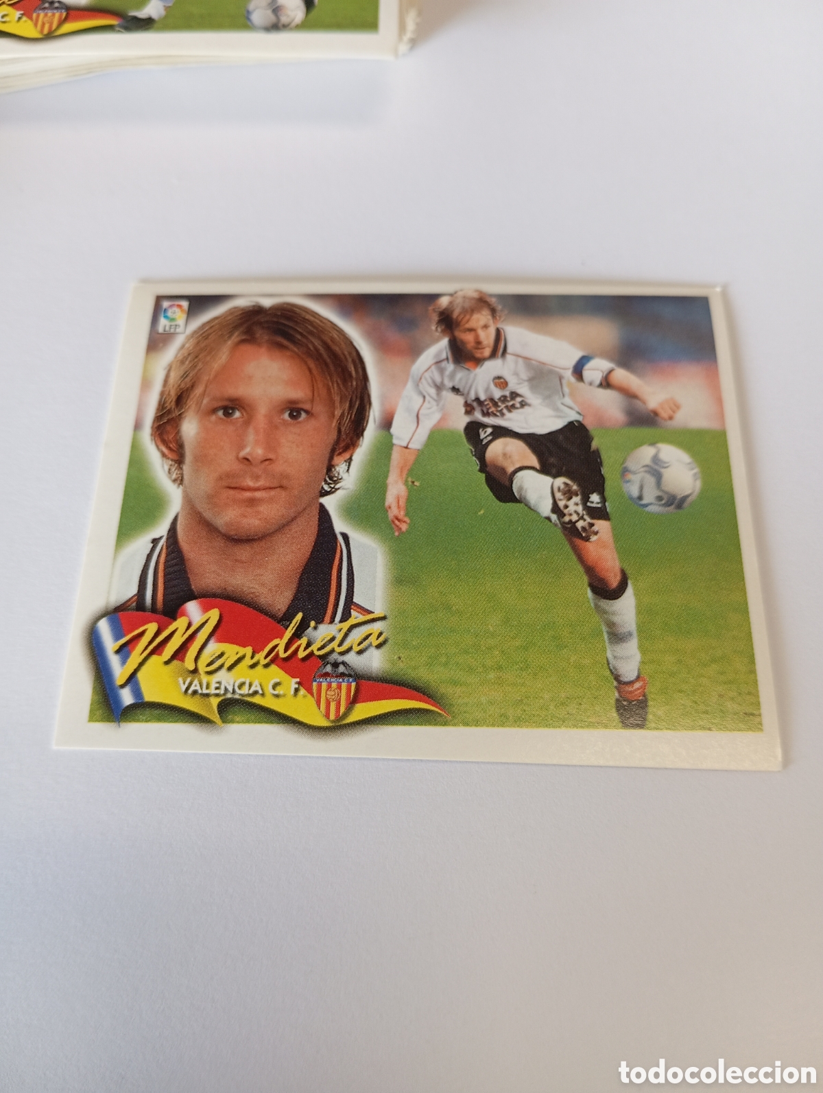 Fu&szlig;ball-Sticker: MENDIETA Valencia LIGA ESTE 2000 2001 PANINI 00 01 NUEVO SIN PEGAR
