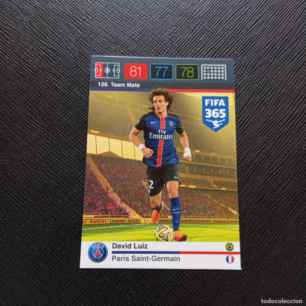 Cromos de F&uacute;tbol: 126 DAVID LUIZ PSG ADRENALYN 2015 2016 FIFA 365 CROMO FUTBOL 15 16 - A91 PG23