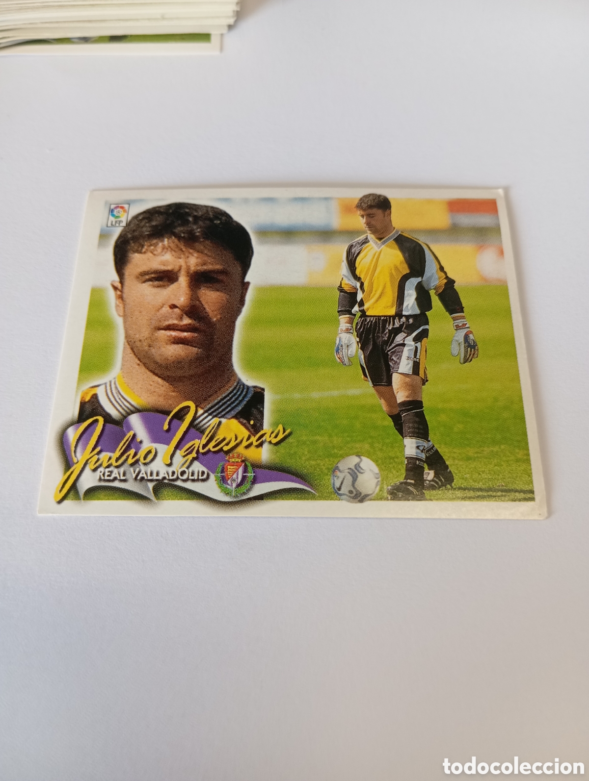 Fu&szlig;ball-Sticker: JULIO IGLESIAS Valladolid LIGA ESTE 2000 2001 PANINI 00 01 NUEVO SIN PEGAR