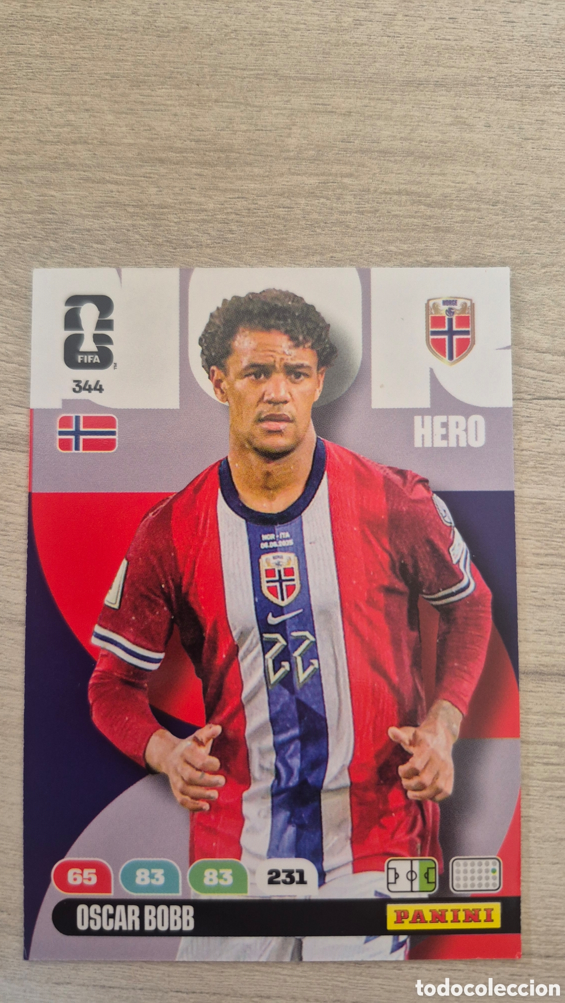 Cromos de F&uacute;tbol: N&deg;344 Noruega Oscar Bobb Adrenalyn FIFA World Cup 26