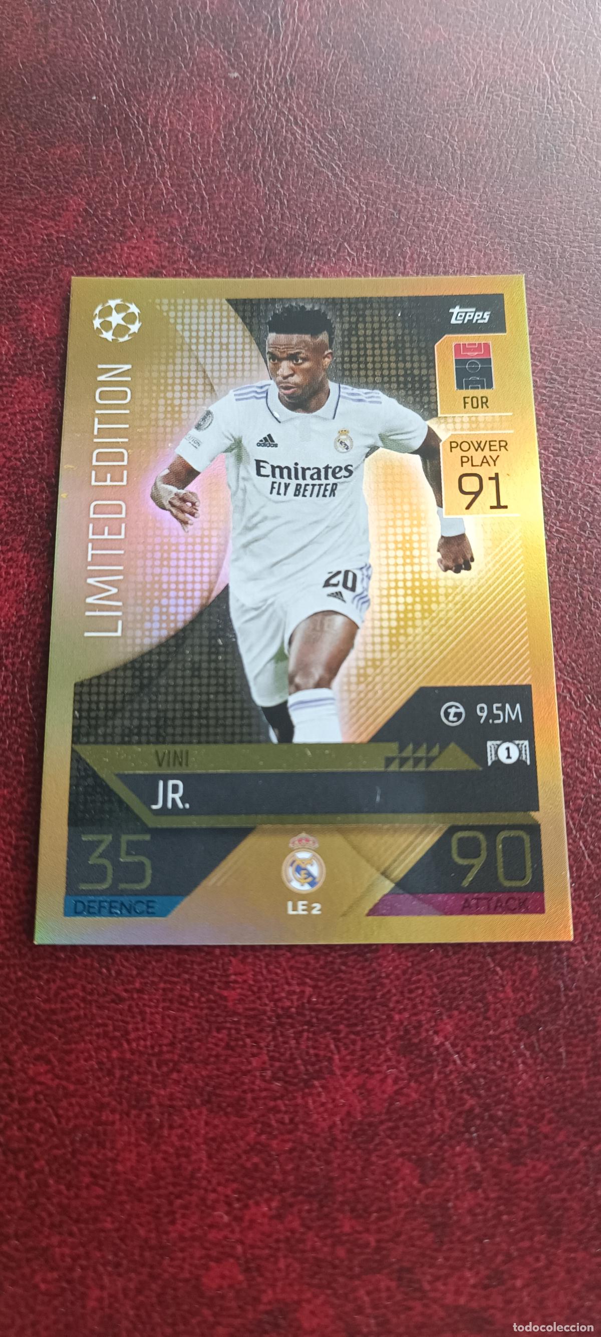 Cromos de f&uacute;tbol: CROMO CARD TOPPS MATCH ATTAX 2022 2023 22 23 LIMITADA LE2 LE 2 VINICIUS REAL MADRID LIMITED EDITION