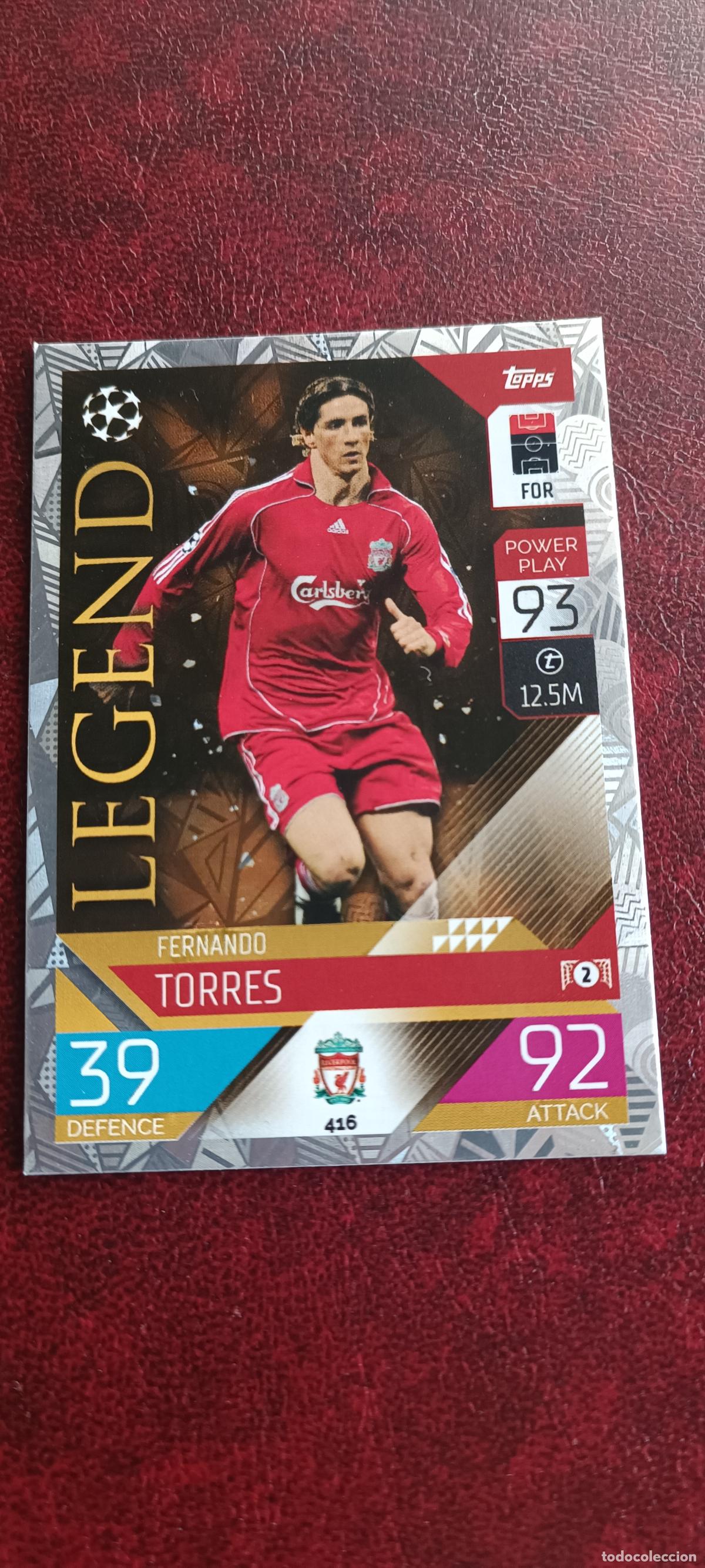 Cromos de F&uacute;tbol: Cromo 416 Fernando Torres (Liverpool) Legend Topps Match Attax 2022/2023 22/23