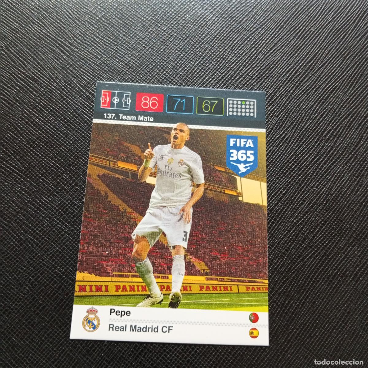 Cromos de F&uacute;tbol: 137 PEPE REAL MADRID ADRENALYN 2015 2016 FIFA 365 CROMO FUTBOL 15 16 - A91 PG47