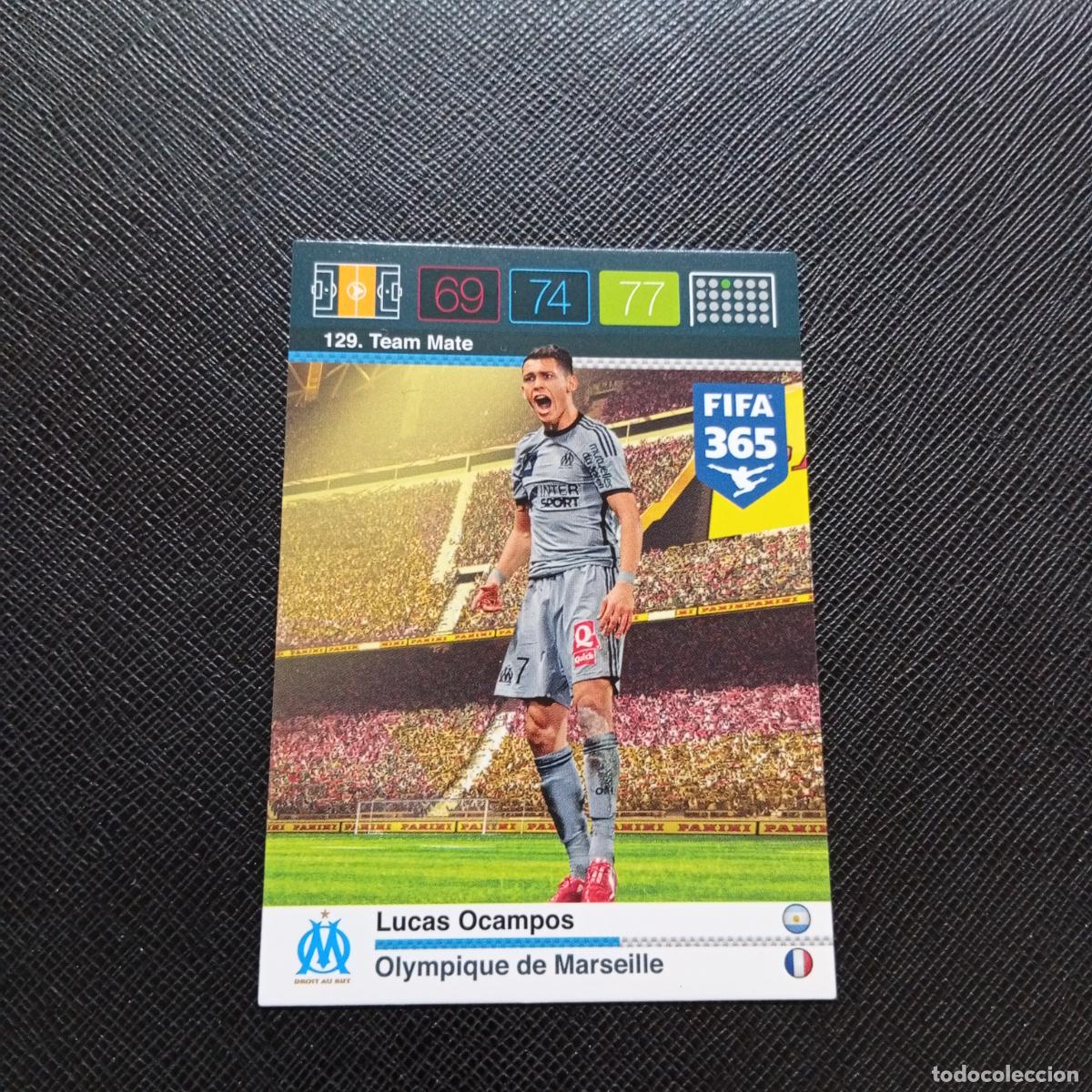 Cromos de F&uacute;tbol: 129 LUCAS OMCAMPOS MARSELLA ADRENALYN 2015 2016 FIFA 365 CROMO FUTBOL 15 16 - A182 PG46