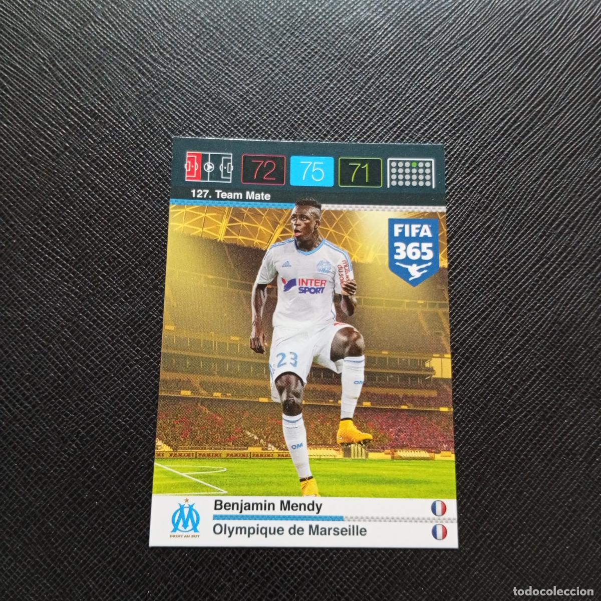 Cartes &agrave; collectionner de Football: 127 BENJAMIN MENDY MARSELLA ADRENALYN 2015 2016 FIFA 365 CROMO FUTBOL 15 16 - A182 PG55