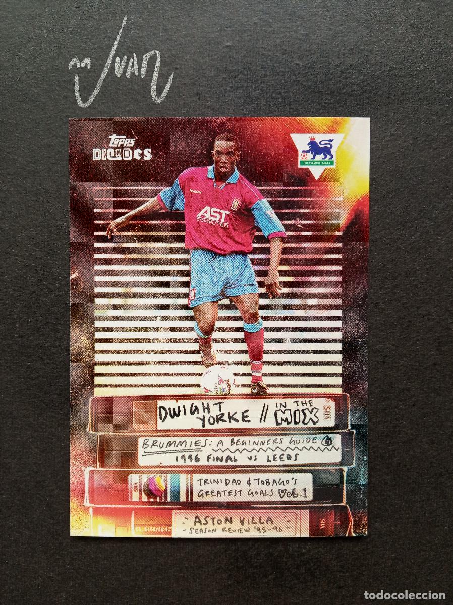 Football Stickers: IN THE MIX DWIGHT YORKE ASTON VILLA ⚽ TOPPS &reg; DECADES 1990's PREMIER LEAGUE 2025 25 NUEVO