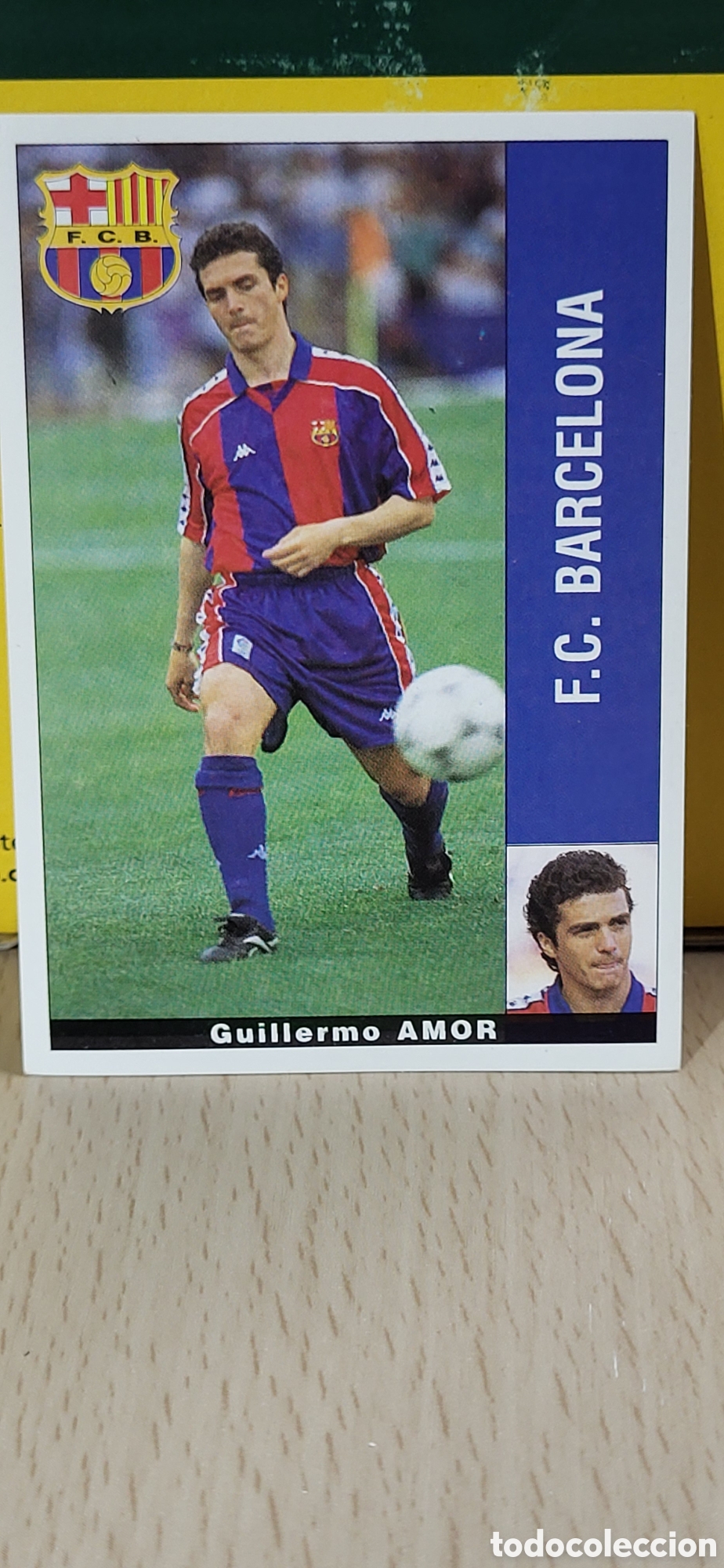 Football Stickers: GUILLERMO AMOR F.C. BARCELONA BAR&Ccedil;A LIGA 95 96 DE FUTBOL PROFESIONAL PANINI