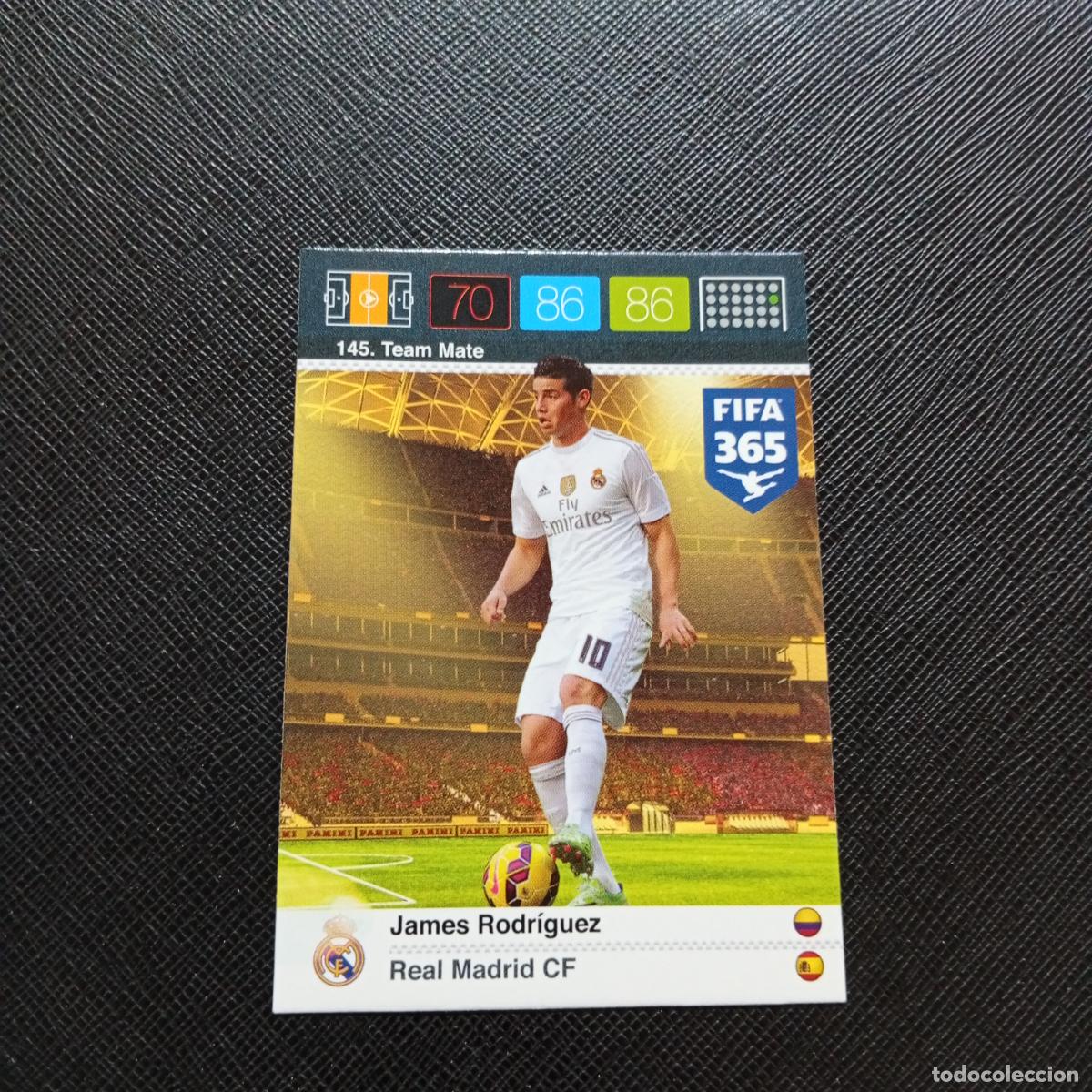 Football Stickers: 145 JAMES RODRIGUEZ REAL MADRID ADRENALYN 2015 2016 FIFA 365 CROMO FUTBOL 15 16 - A182 PG100