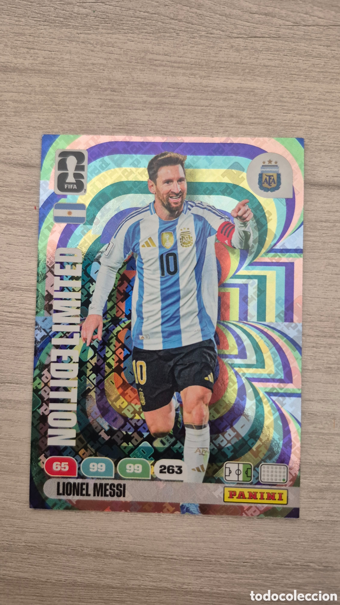 Cromos de F&uacute;tbol: Limited Edition Messi Adrenalyn FIFA World Cup 2026
