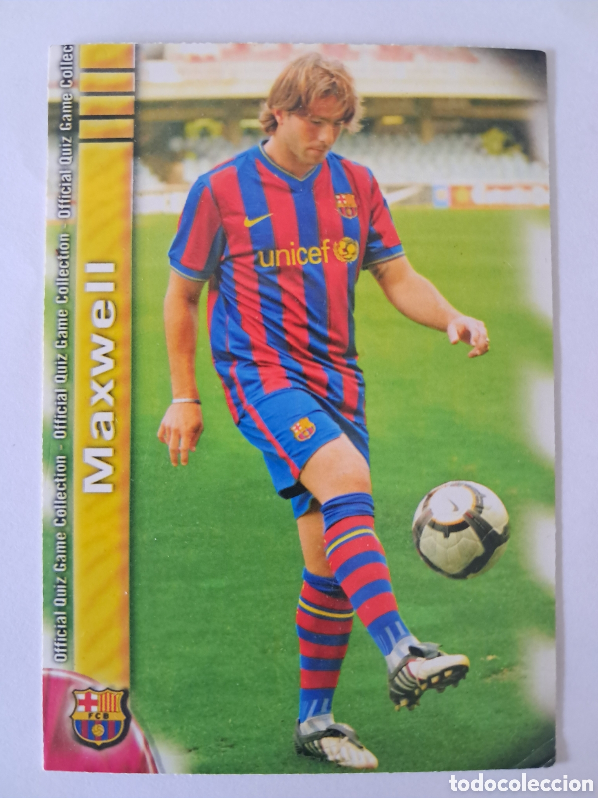 Cromos de F&uacute;tbol: 9 Maxwell mundicromo