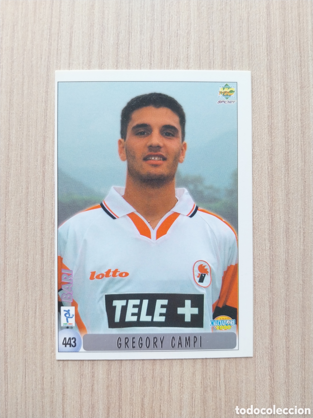 Cromos de F&uacute;tbol: GREGORY CAMPI ANTONIO BELLAVISTA N&deg; 443 FICHAJE CALCIATORI 1999 2000 99 00 BARI MUNDICROMO ITALIA