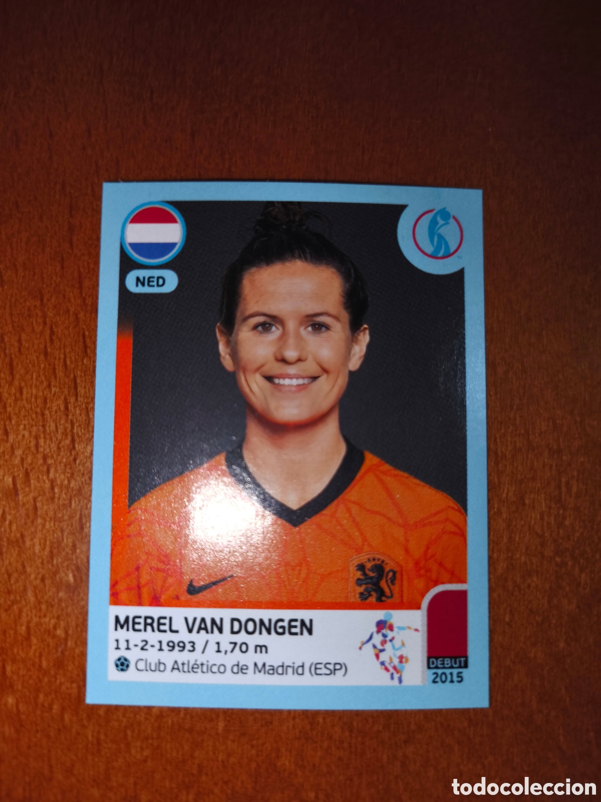Cromos de F&uacute;tbol: Merel Van Dongen n&deg;205 Uefa Women's Euro 2022 Holanda