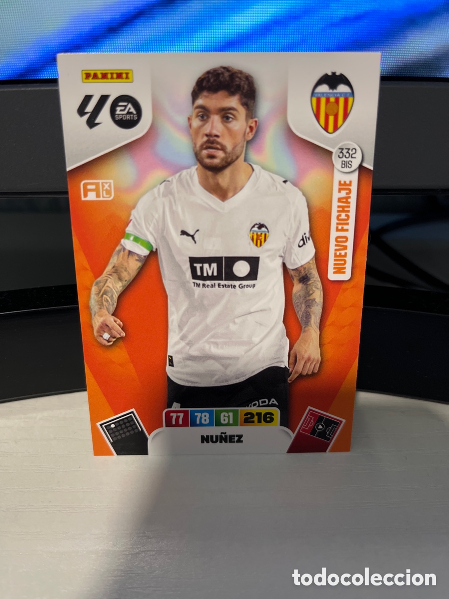 Cromos de F&uacute;tbol: Unai N&uacute;&ntilde;ez nuevo fichaje Valencia adrenalyn XL 2025/26