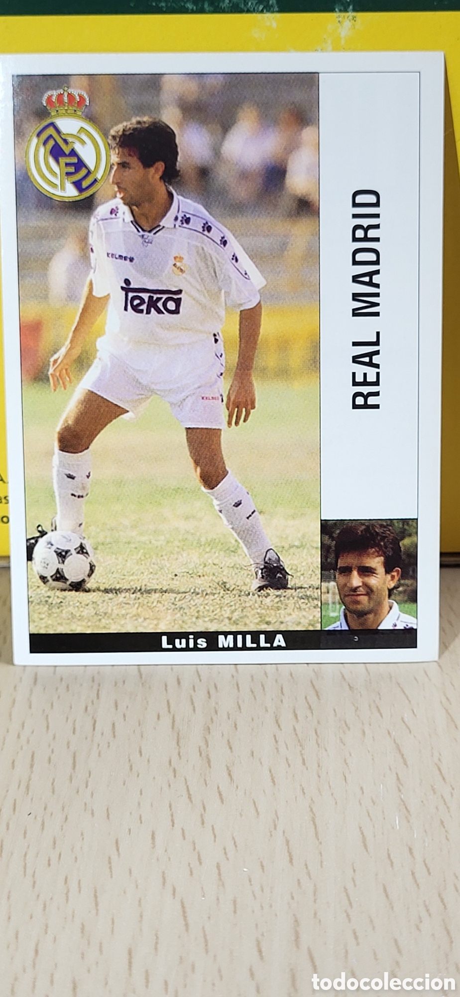 Figurine di Calcio: LUIS MILLA REAL MADRID LIGA 95 96 DE FUTBOL PROFESIONAL PANINI