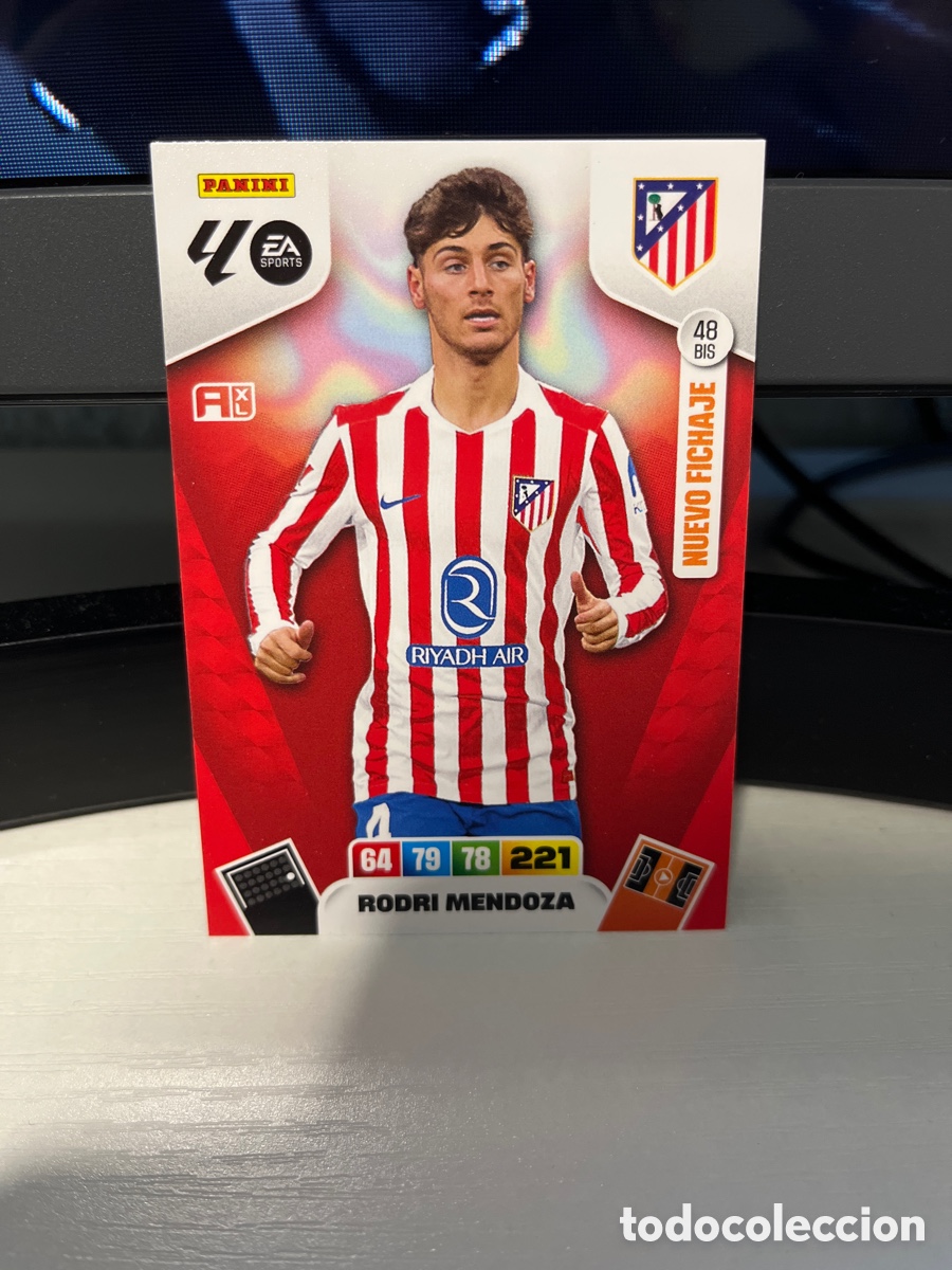 Cromos de F&uacute;tbol: Rodri Mendoza atl&eacute;tico de Madrid nuevo fichaje adrenalyn XL 2025/26